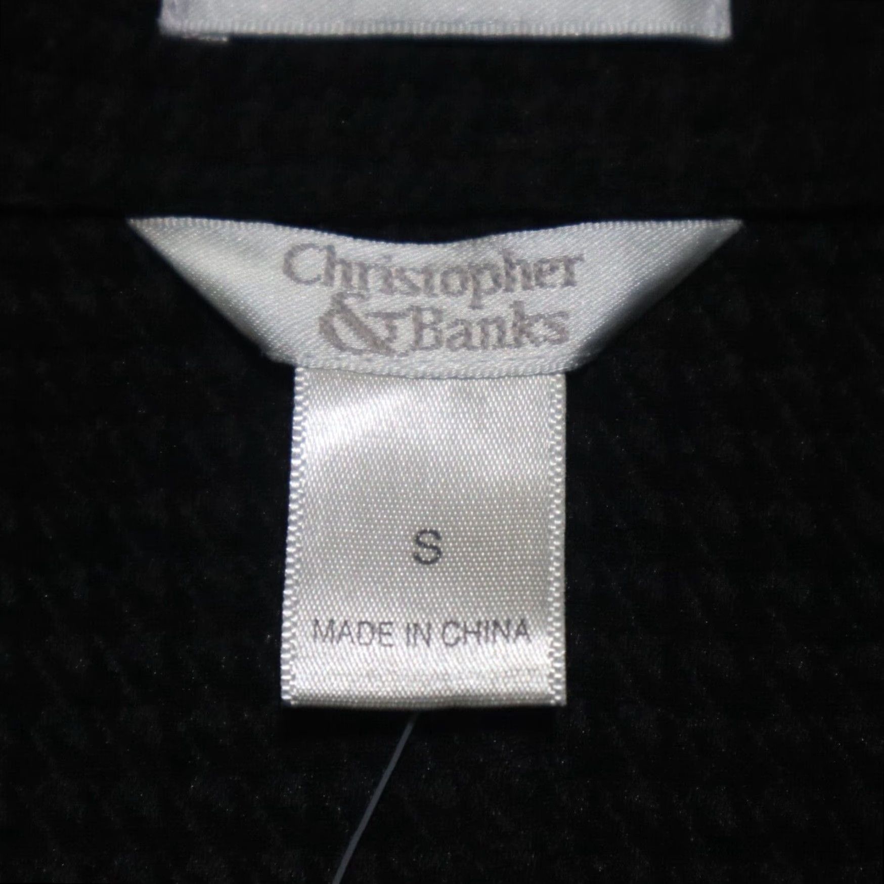 Vintage Christopher & Banks Women's Black Cotton Button Up Jacket Coat Size S Small Size S / US 4 / IT 40 - 4 Thumbnail