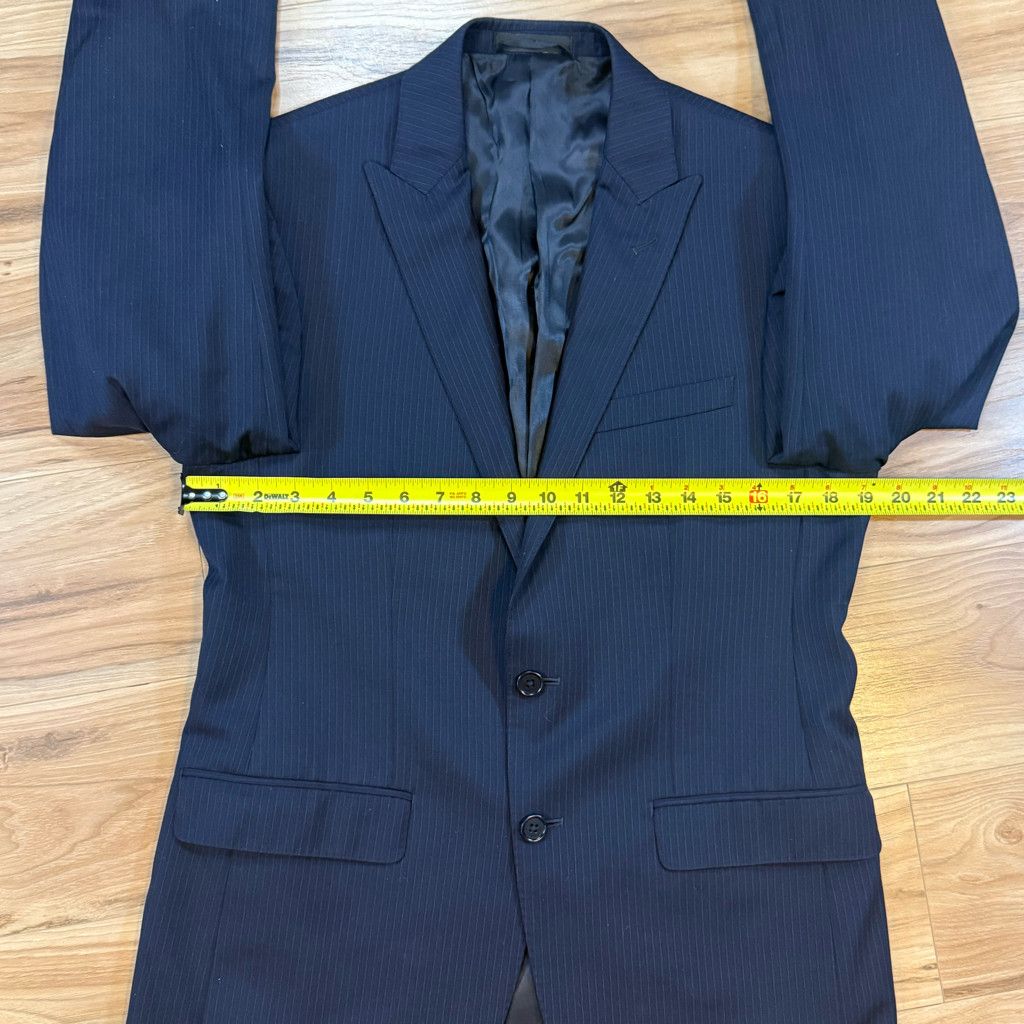 Z Brand Bruno Piattelli Men’s 38R Navy Pinstripe Wool Blazer Size 38R - 5 Thumbnail