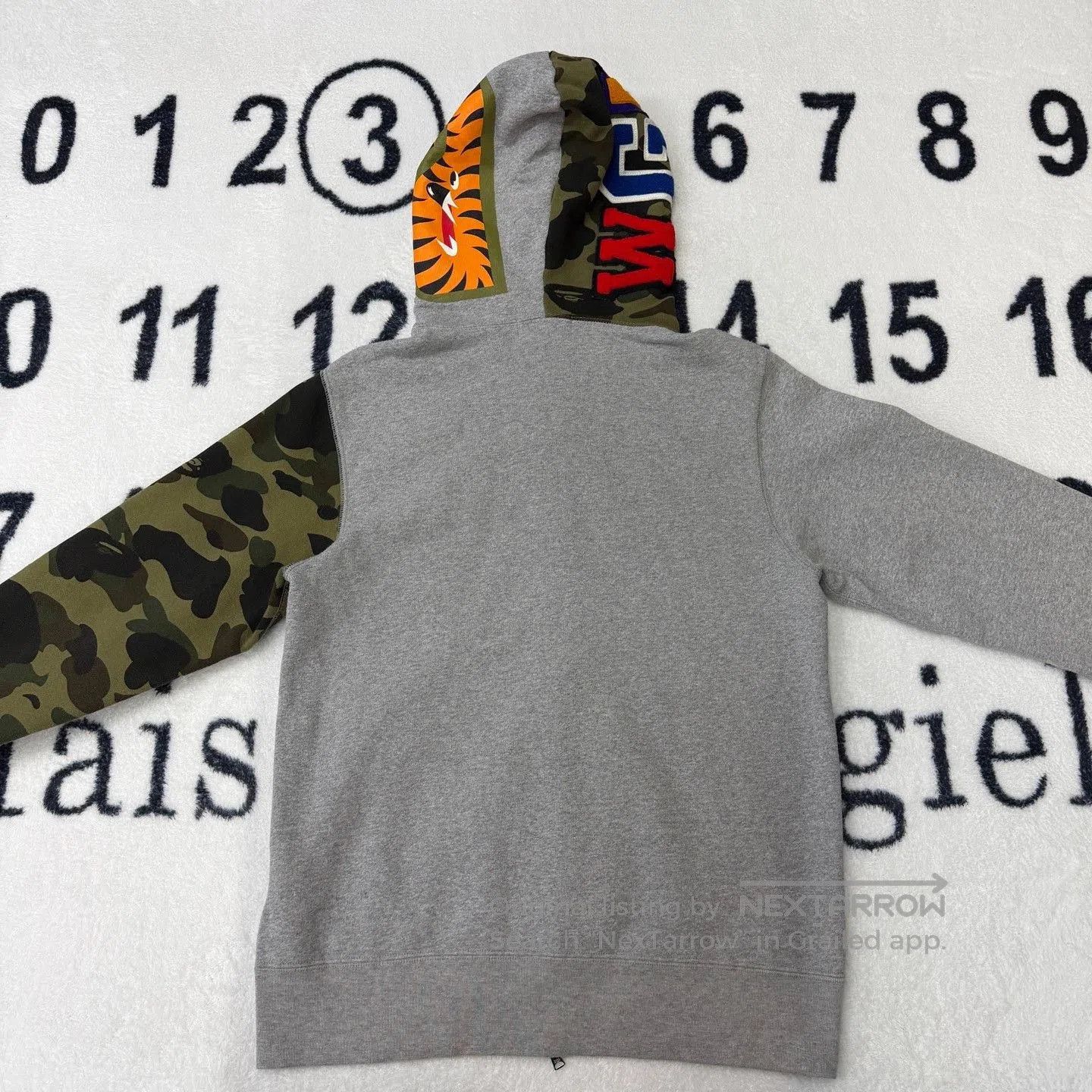 Bape BAPE Gray Camo Zip Shark Hoodie. Size US M / EU 48-50 / 2 - 3 Thumbnail