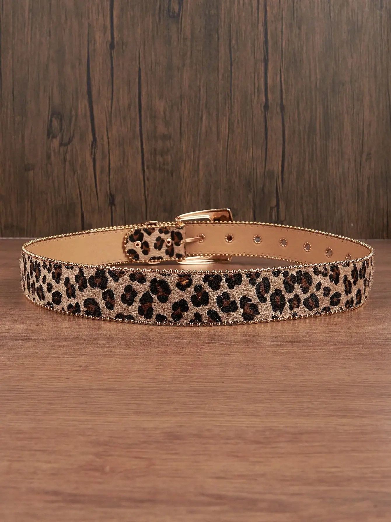 Other Leopard Vintage Engraved Buckle Pearl Belt Size ONE SIZE - 4 Thumbnail