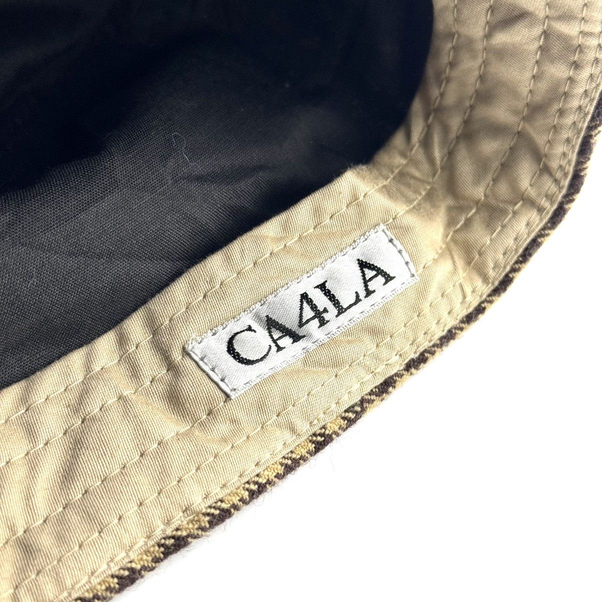 CA4LA Vintage Y2K CA4LA Checkered Wool Cap - Japanese Brand Size ONE SIZE - 6 Thumbnail