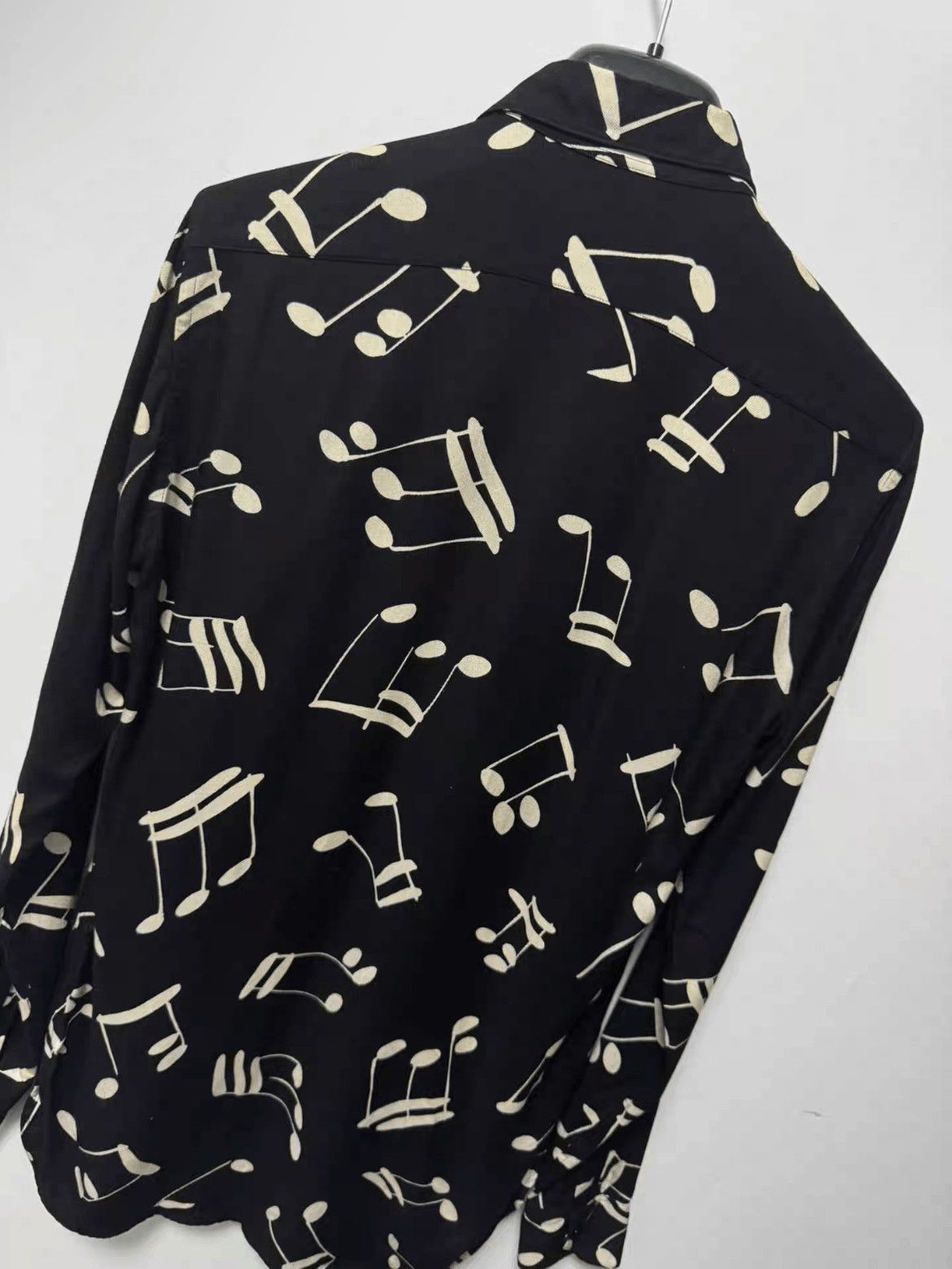 Saint Laurent Paris Sz 38 Saint Laurent Paris by Hedi 16AW Musical Letter Shirt Size US M / EU 48-50 / 2 - 4 Thumbnail