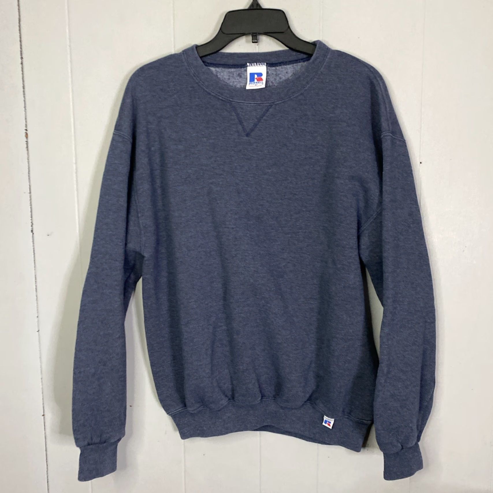 Vintage VINTAGE Russel Crewneck Sweater Dark Gray Heathered 90s Y2K Medium M Unisex Adults Pullover Crew Neck Size US M / EU 48-50 / 2 - 5 Thumbnail