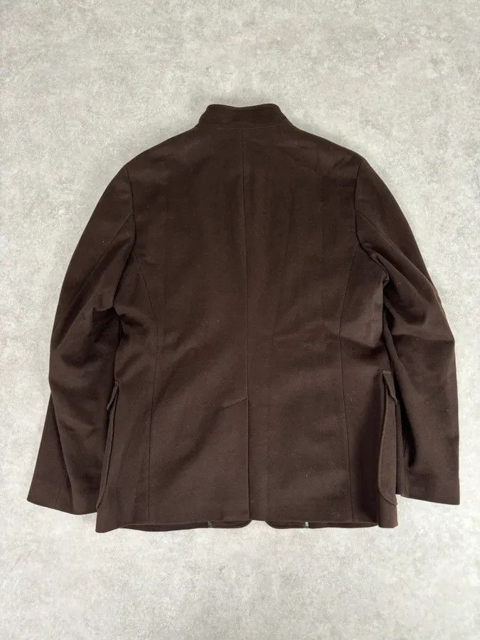Armani Collezioni Armani Officer Brown Wool Pocket Jacket Size US M / EU 48-50 / 2 - 5 Thumbnail