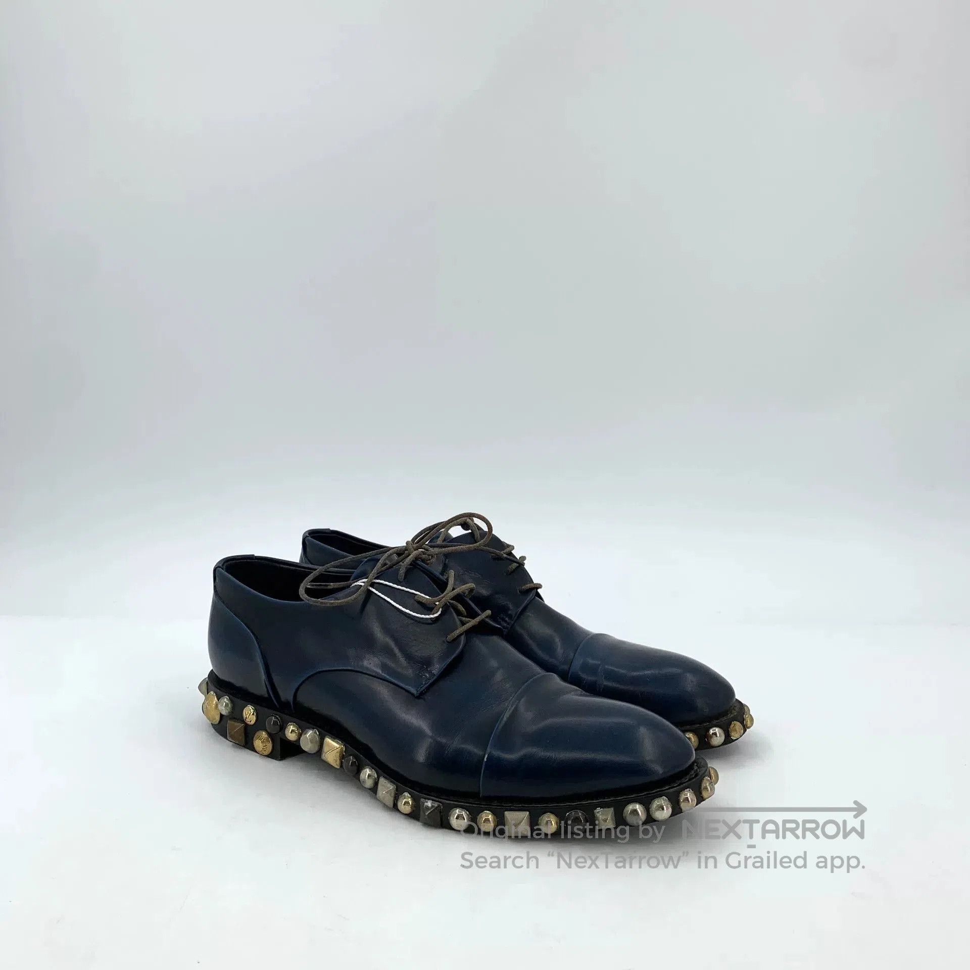 Louis Vuitton Louis Vuitton Black Rivet Lace-Up Leather Shoes. Size US 6 / IT 36 - 2 Thumbnail