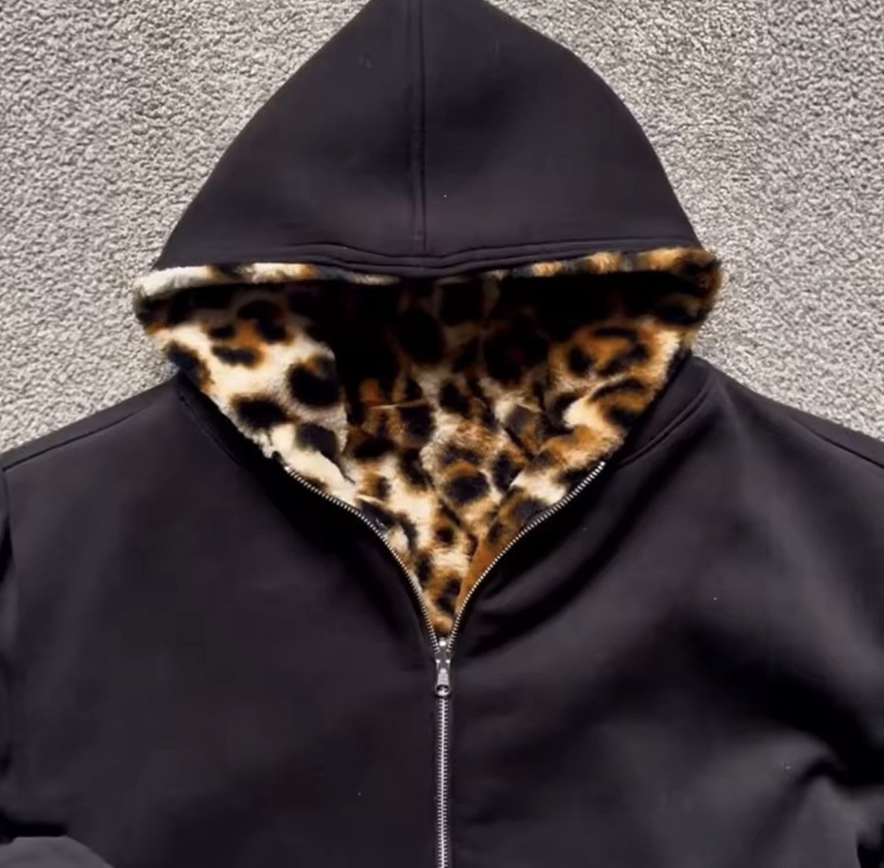 Other Leopard Retro Y2k Hooded Zipper Double Sided Sweatshirt Size US M / EU 48-50 / 2 - 4 Thumbnail