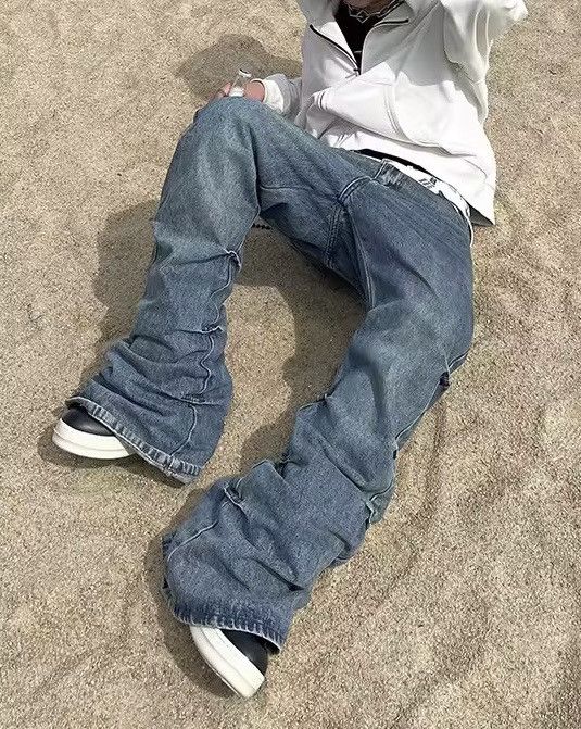 Japanese Brand × Jean Vintage Distressed Micro-flare Jeans Size US 31 - 3 Thumbnail
