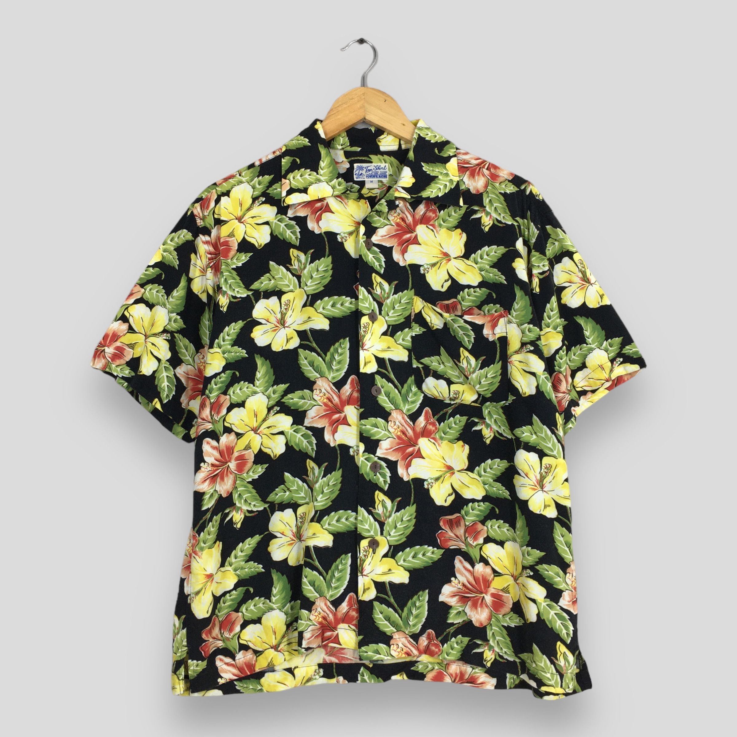 Vintage Tom Short Hawaiian Hibiscus Flower Tropical Hawaii Shirt M Size US M / EU 48-50 / 2 - 1 Thumbnail