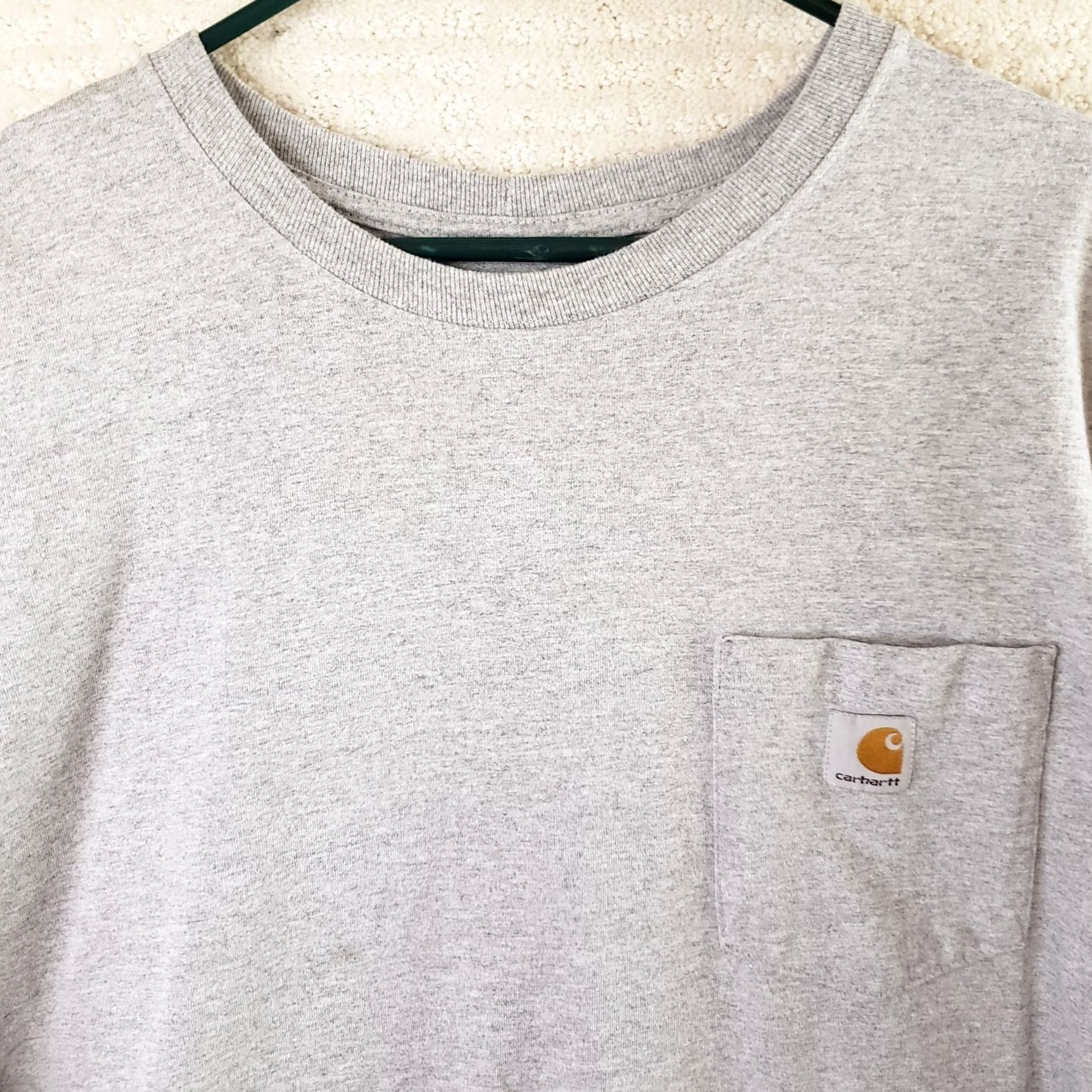 Carhartt Carhartt Workwear Pocket Cotton Shirt - Heather Grey XXL Regular Fit Size US XXL / EU 58 / 5 - 3 Thumbnail
