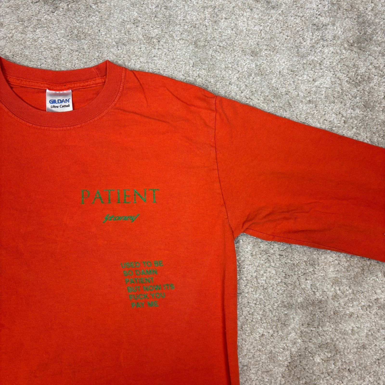 Gildan × Rap Tees Post Malone Patient Stoney Album Long Sleeve Shirt Men's S Size US S / EU 44-46 / 1 - 2 Thumbnail