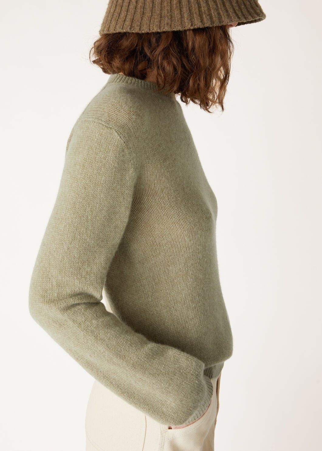 Loro Piana o1w1db10825 FAO5815 Fobello Crewneck Sweater in Light Green Size M / US 6-8 / IT 42-44 - 3 Thumbnail
