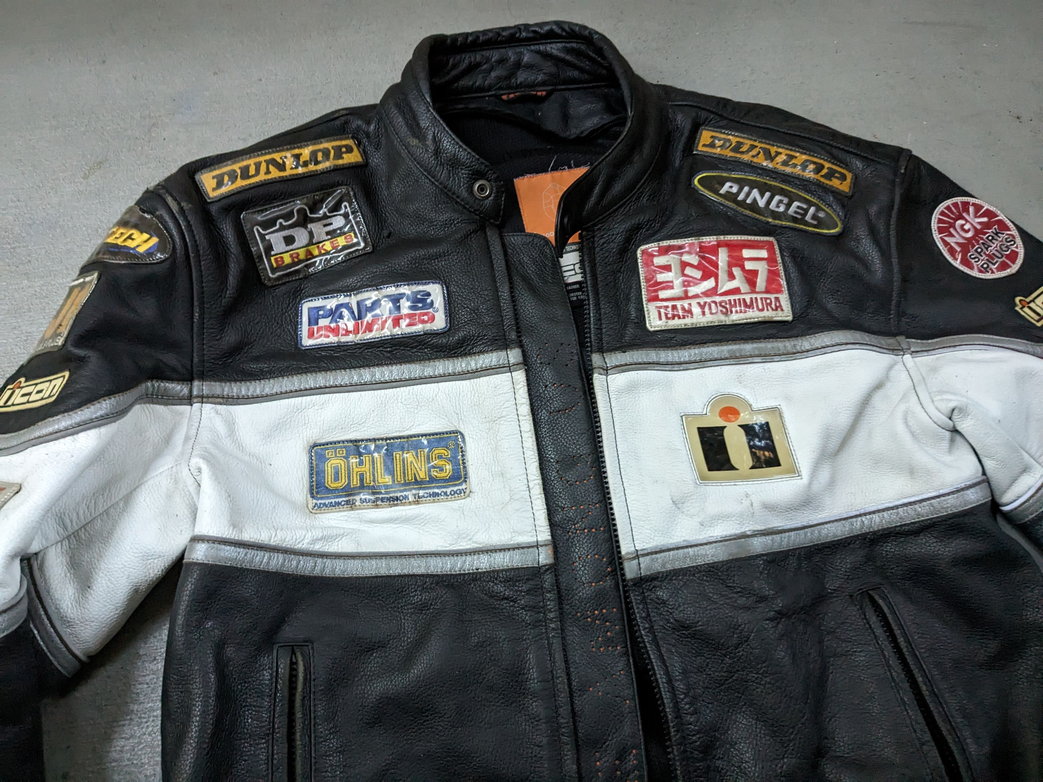 Genuine Leather Vintage Motorcycle Leather Biker Jacket Black White Y2K Size US L / EU 52-54 / 3 - 2 Thumbnail