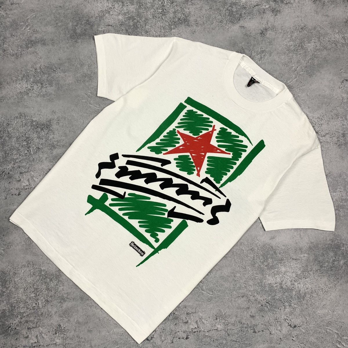 Vintage Vintage Heineken Beer Graphic Tee Single Stitch Size XL Size US XL / EU 56 / 4 - 1 Thumbnail