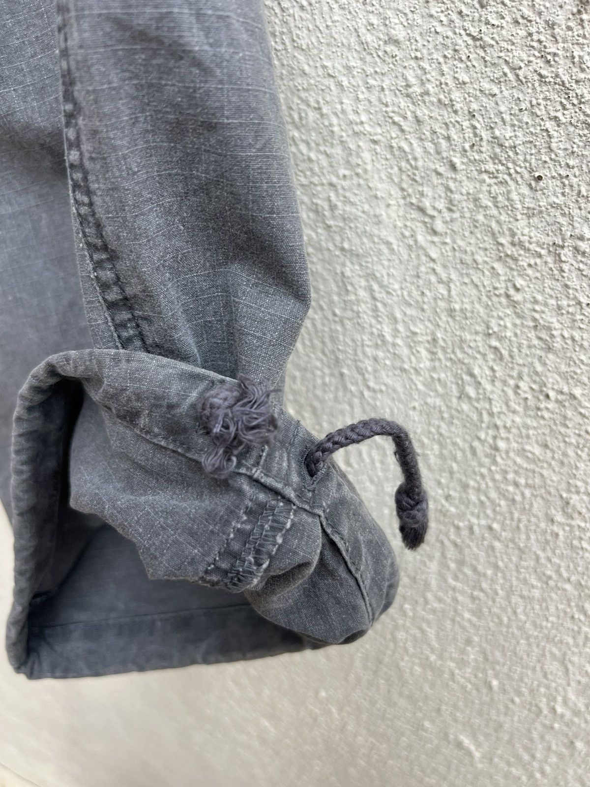 Shellac Vintage Revolver Japan Fade Grey Ripstop Baggy Cargo Trouser Size US 34 / EU 50 - 14 Thumbnail