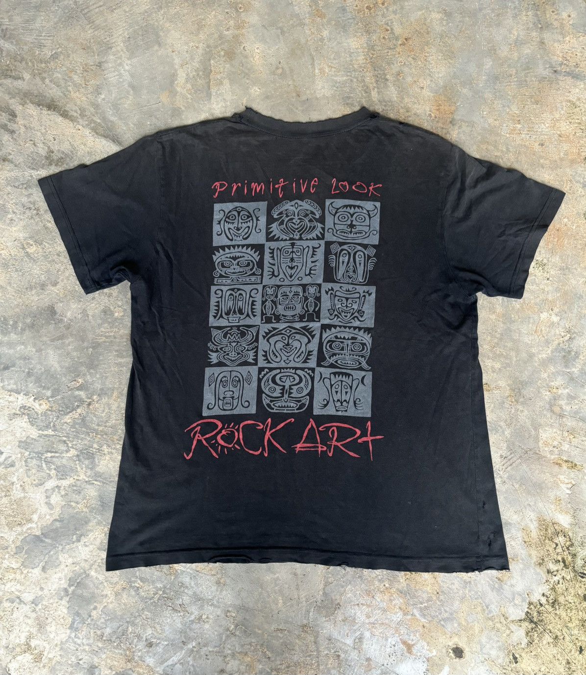 Vintage vintage Primitiv Look Rock Art Tshirt Size US L / EU 52-54 / 3 - 1 Thumbnail