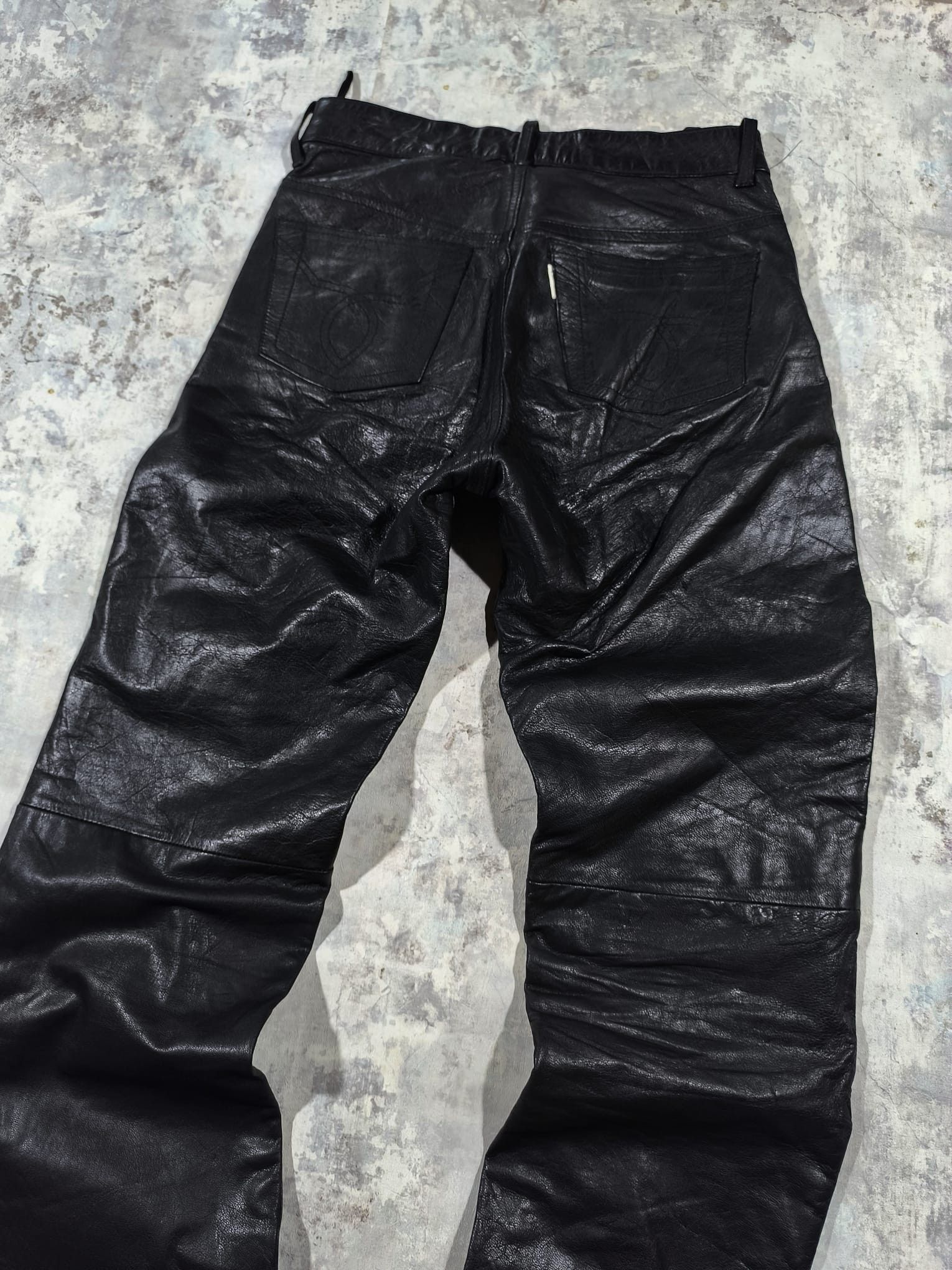 Leather Vintage Opium Biker Leather Pants Hedi Slimane Moto Size 30" / US 8 / IT 44 - 8 Thumbnail