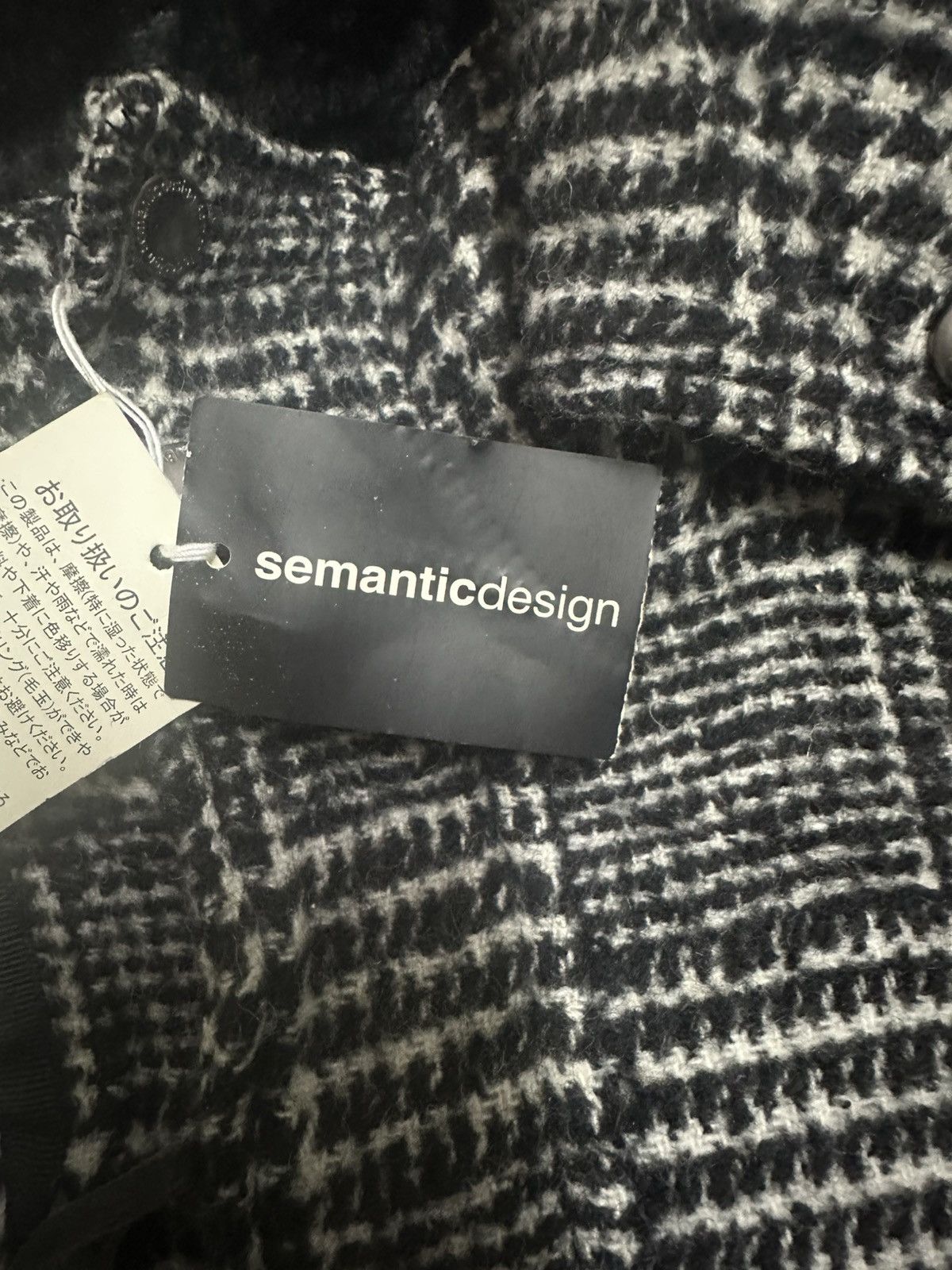 Semantic Design Wool Fur Jacket With Tag