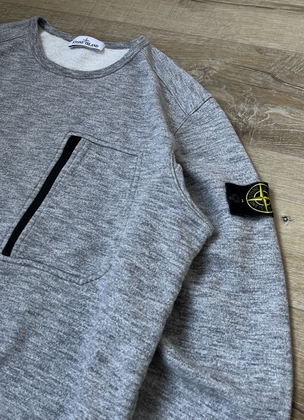 Stone Island STONE ISLAND CHEST POCKET MELANGE SWEATSHIRT Size US XL / EU 56 / 4 - 3 Thumbnail