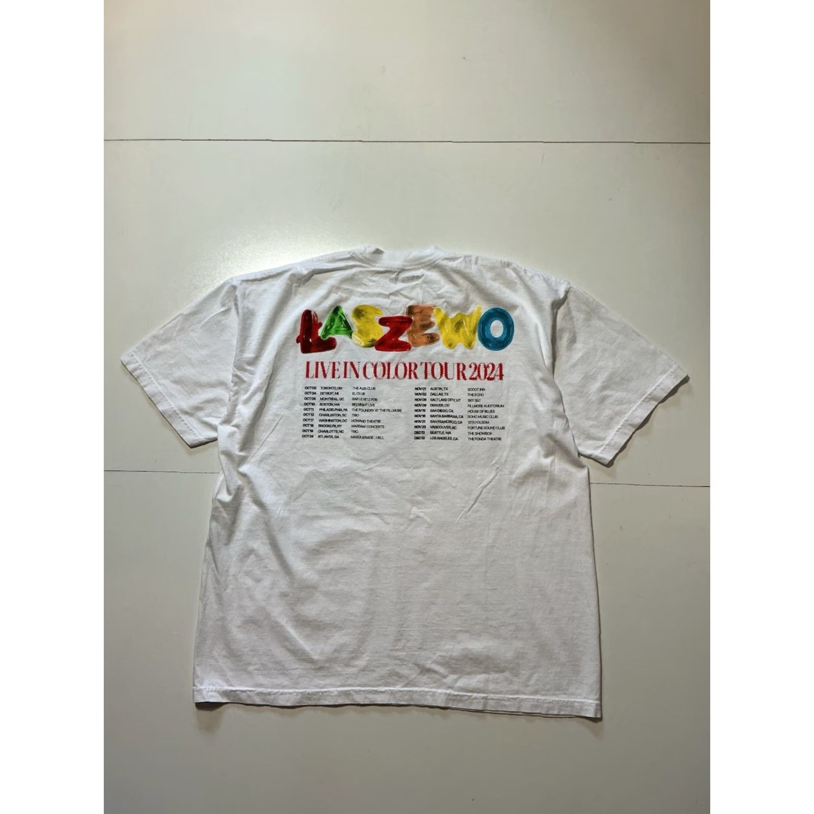 Olive Lazewo Live In Color 2024 Tour Official Merch EDM Electronic Graphic T-Shirt XL White Mens Regular Size XL Colorful Tee 80s? Size US XL / EU 56 / 4 - 2 Thumbnail