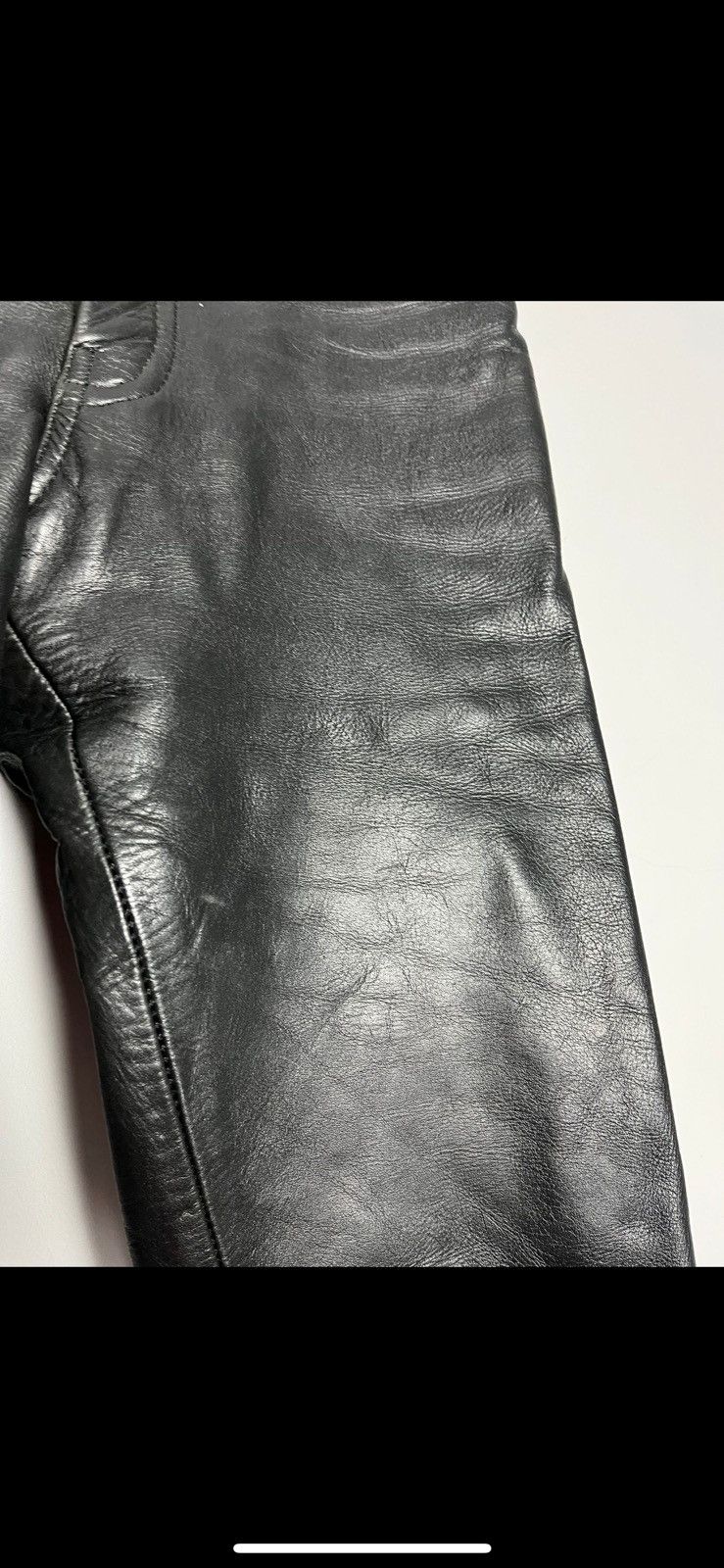 Leather Vintage leather pants motorcycle y2k Size US 28 / EU 44 - 8 Thumbnail