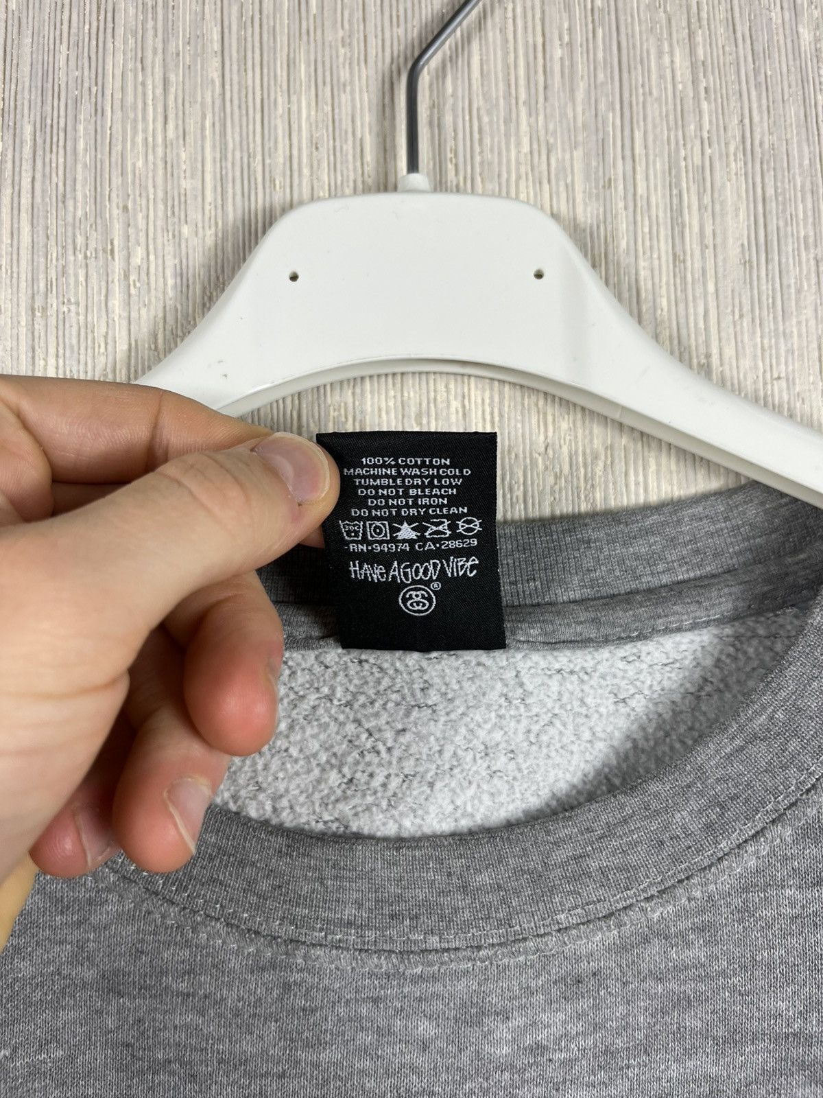 Stussy × Vintage Vintage Stussy 90s sweatshirt basic crewneck copyright retro Size US S / EU 44-46 / 1 - 11 Thumbnail