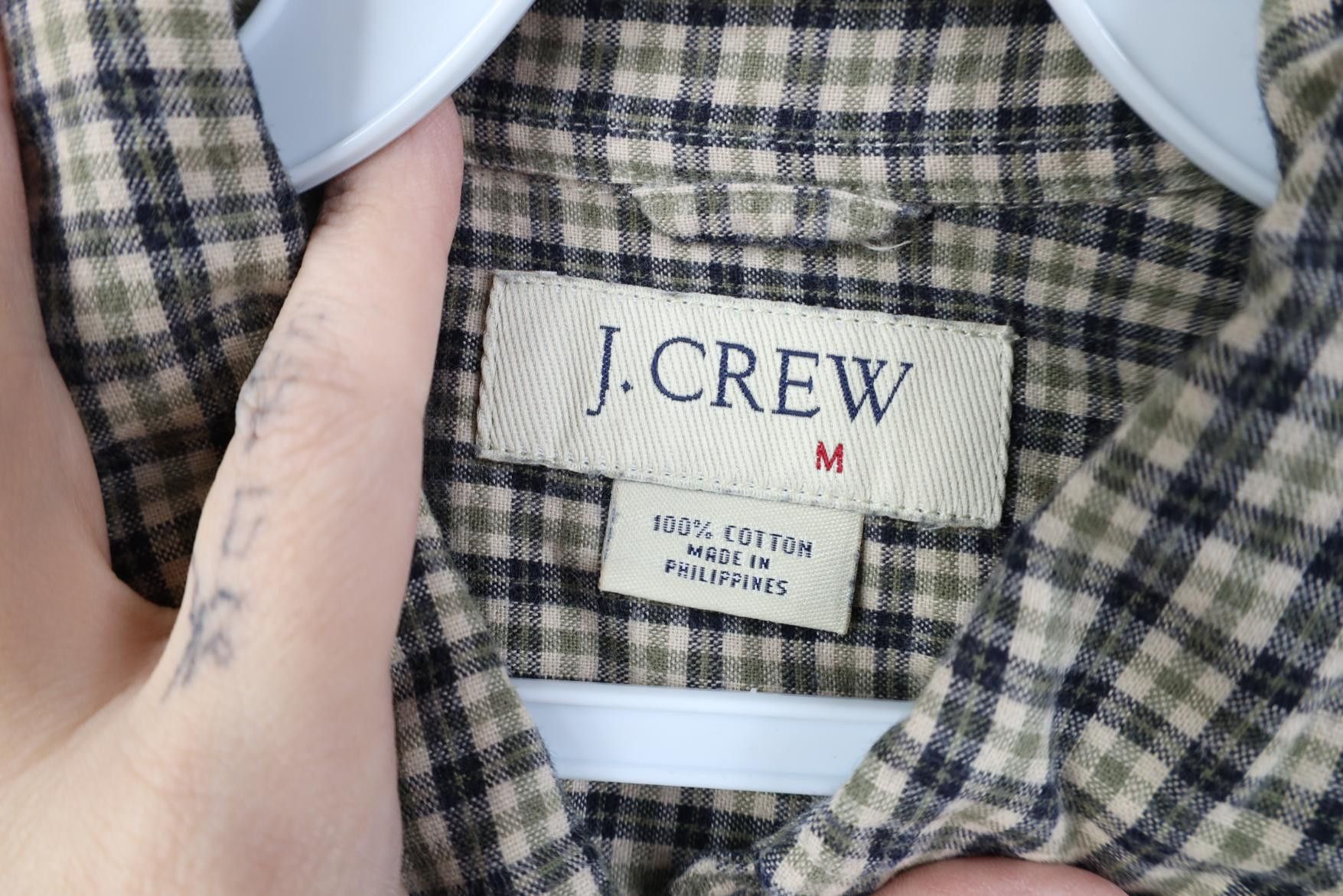 J.Crew Vintage 90s J Crew Collared Button Down Shirt Plaid Cotton Size US M / EU 48-50 / 2 - 7 Thumbnail