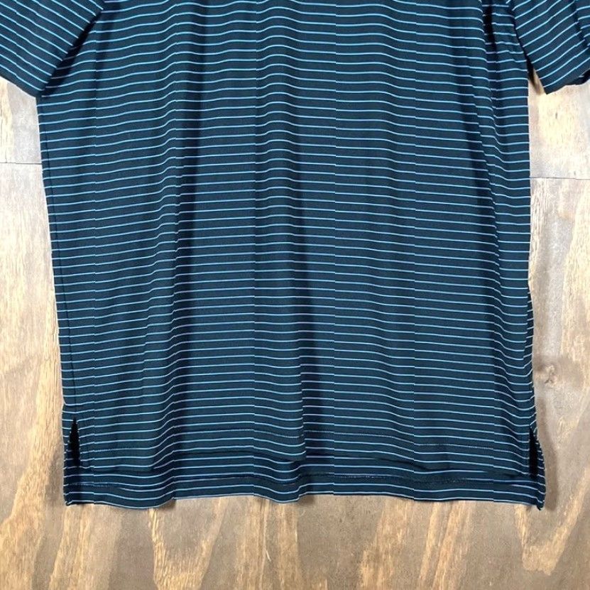 Peter Millar Peter Millar Men Shirt Black Blue Stripe Polo Stretch Large Short Sleeve Casual Golf Striped Polo Men Size US L / EU 52-54 / 3 - 3 Thumbnail
