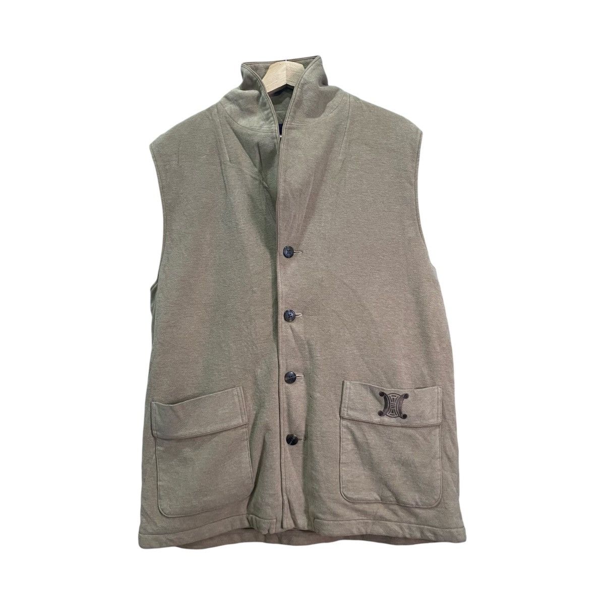 Celine Archive Celine Homme Triomphe Logo Button Up Pocket Vest Size US M / EU 48-50 / 2 - 1 Thumbnail