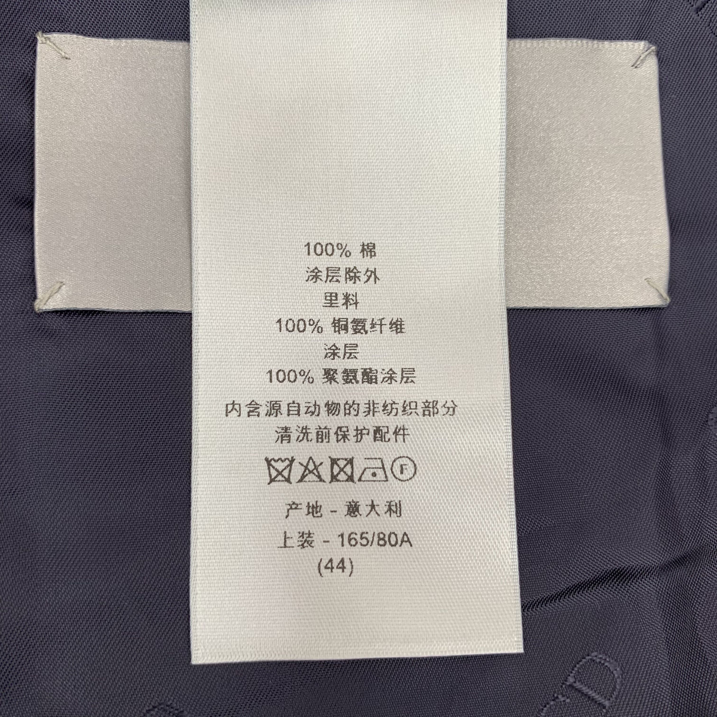 Dior Dior Blue-Black Cotton Trench Coat (Size 44) Size US S / EU 44-46 / 1 - 2 Thumbnail