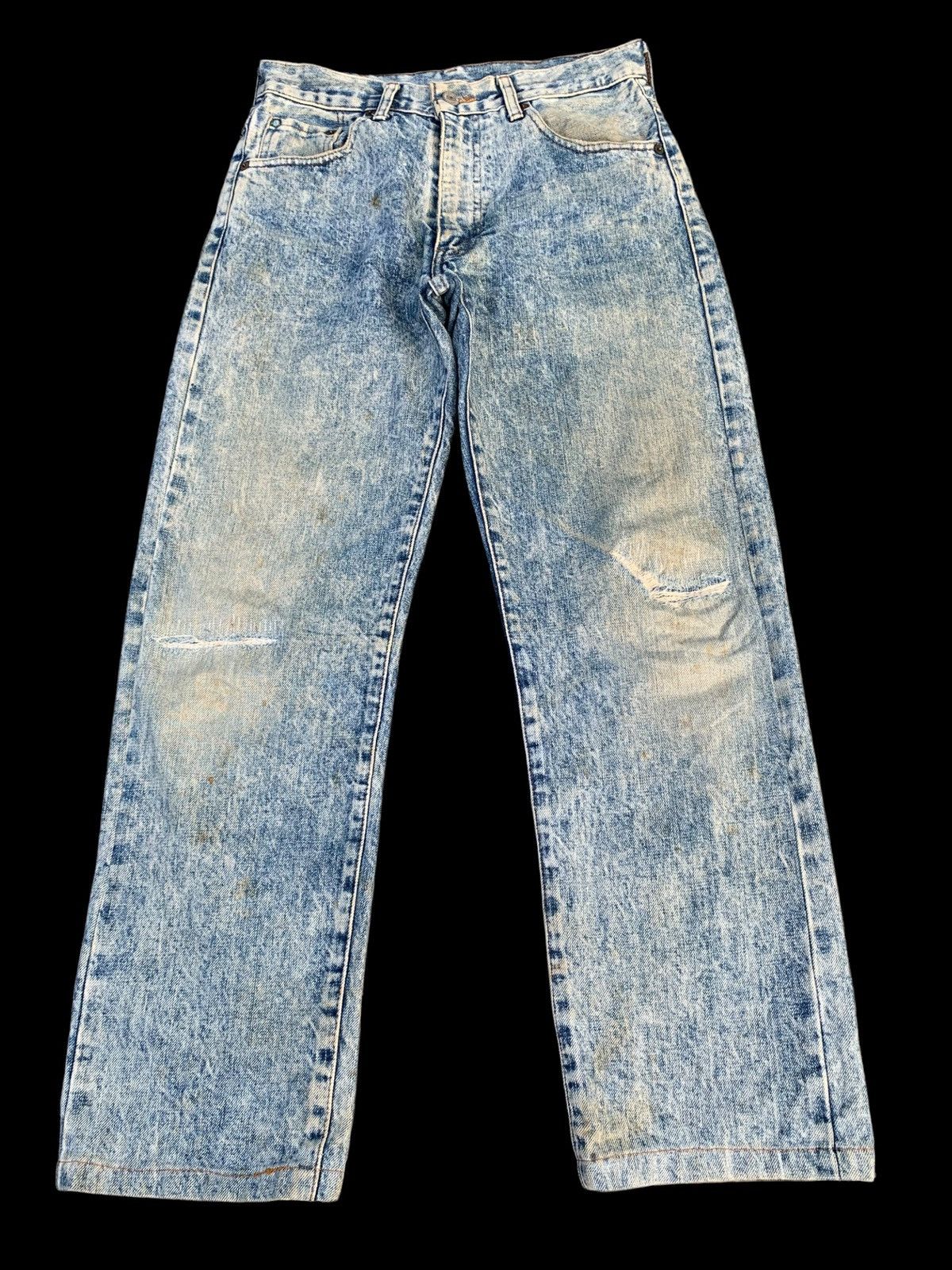Kapital VINTAGE LEVI'S 502x SELVEDGE BIG E ASICWASH DISTRESSED DENIM Size US 28 / EU 44 - 3 Thumbnail