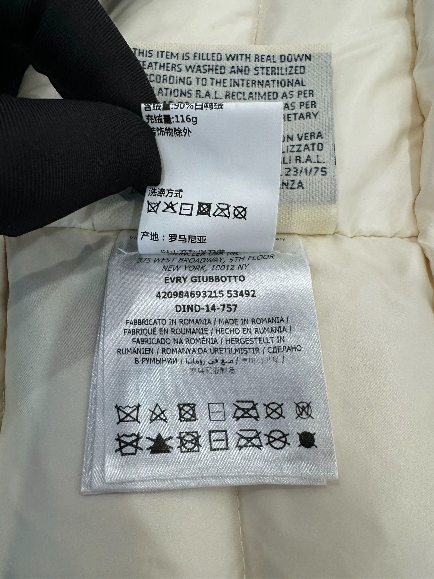 Moncler Moncler Black and White Color Block Furry Down Jacket Size M / US 6-8 / IT 42-44 - 8 Thumbnail