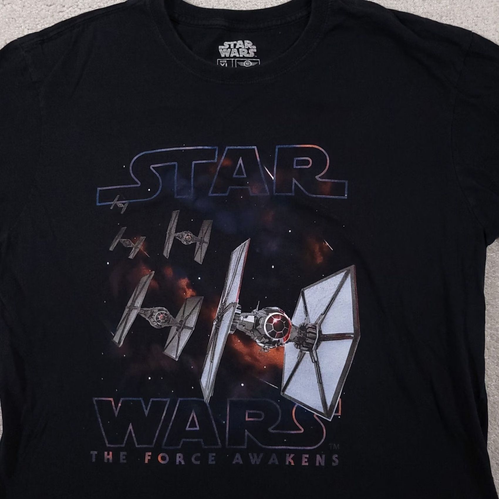 Star Wars Star Wars The Force Awakens Mens XL Black Graphic T-Shirt Short Sleeve Size US XL / EU 56 / 4 - 3 Thumbnail
