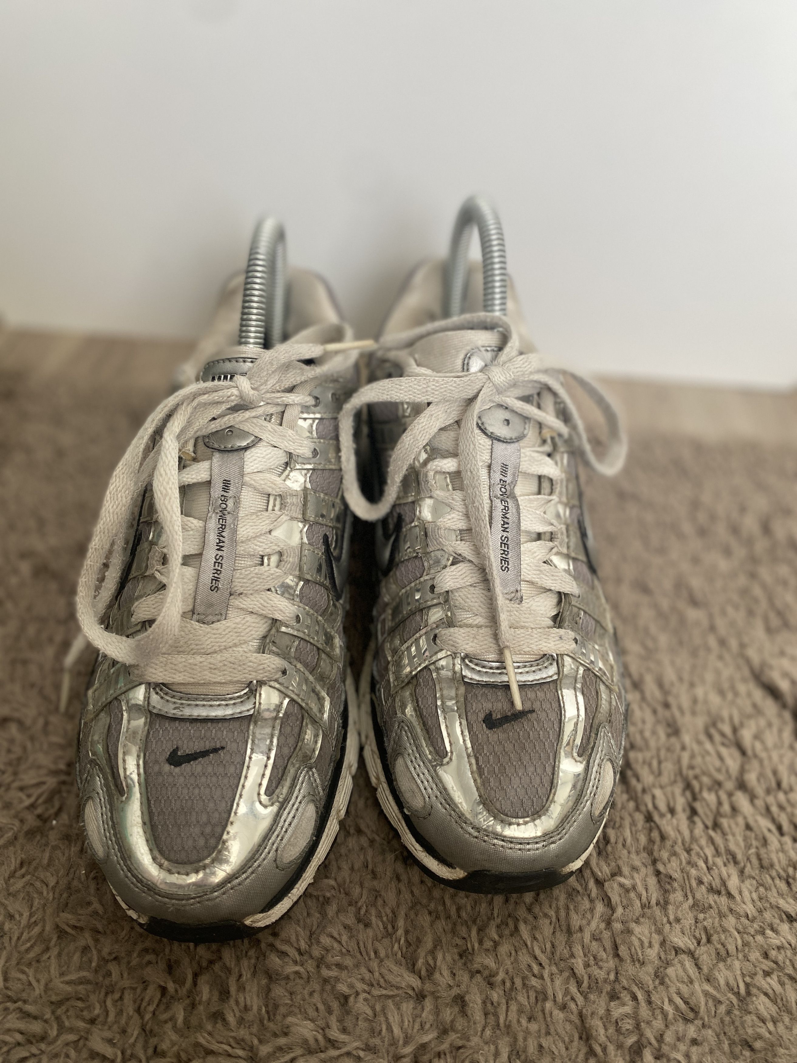 Nike Nike P-6000 Metallic Silver sneakers shoes Size US 5 / IT 35 - 3 Thumbnail