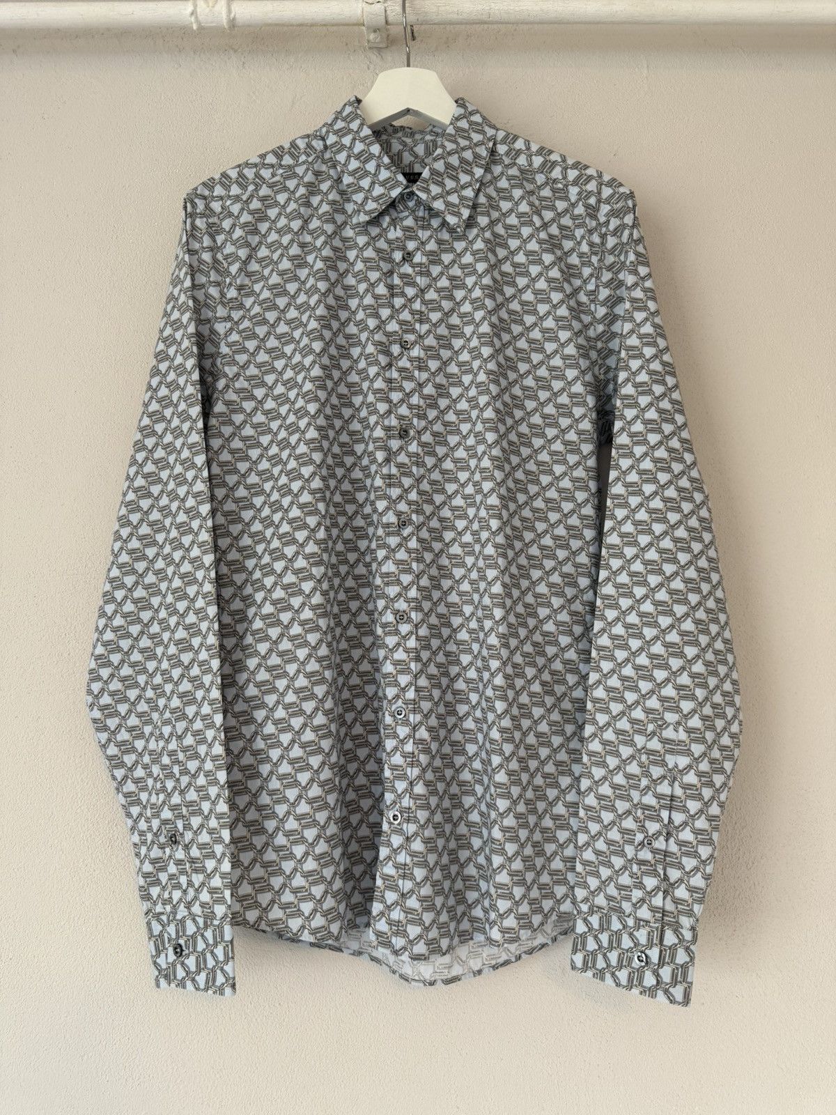 Gucci Slim Fit Shirt with All-Over Chain Print Size US M / EU 48-50 / 2 - 1 Thumbnail