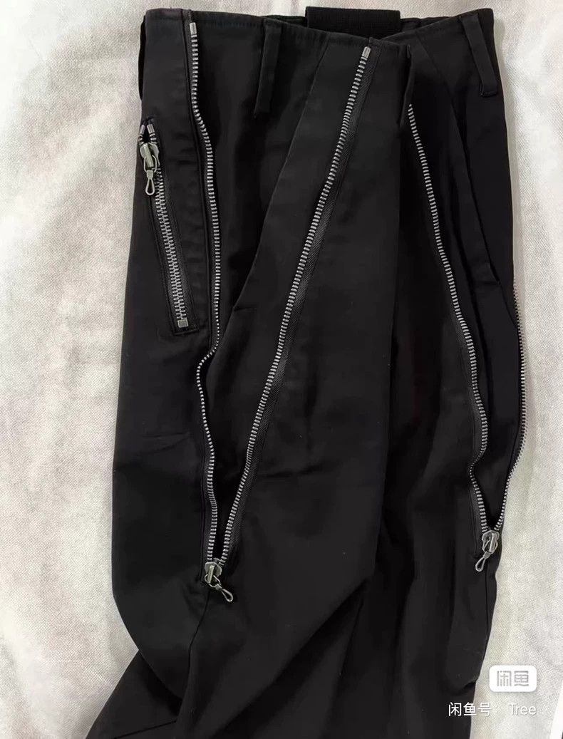Julius Julius size:1 Black side zipper curved knife long pants ca Size US 27 - 5 Thumbnail