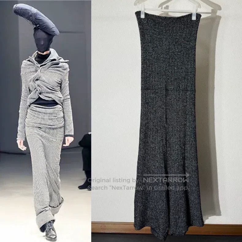 Junya Watanabe Junya Watanabe size M Herringbone Wide Leg Pants Size 25" / US 0 / IT 36 - 1 Thumbnail