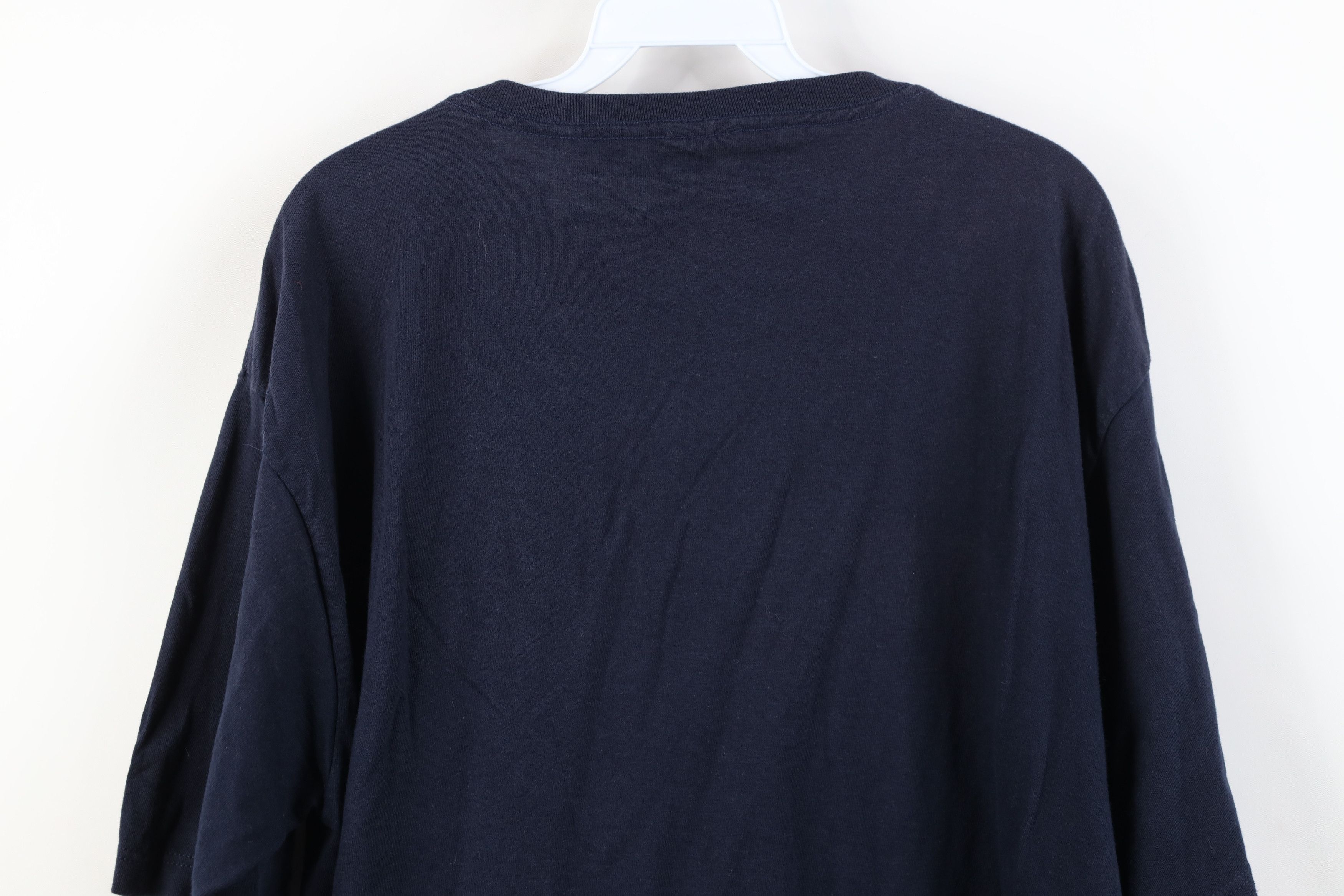 Nautica Vintage 90s Nautica Sailboat Pocket T-Shirt Navy Blue USA Size US L / EU 52-54 / 3 - 15 Thumbnail
