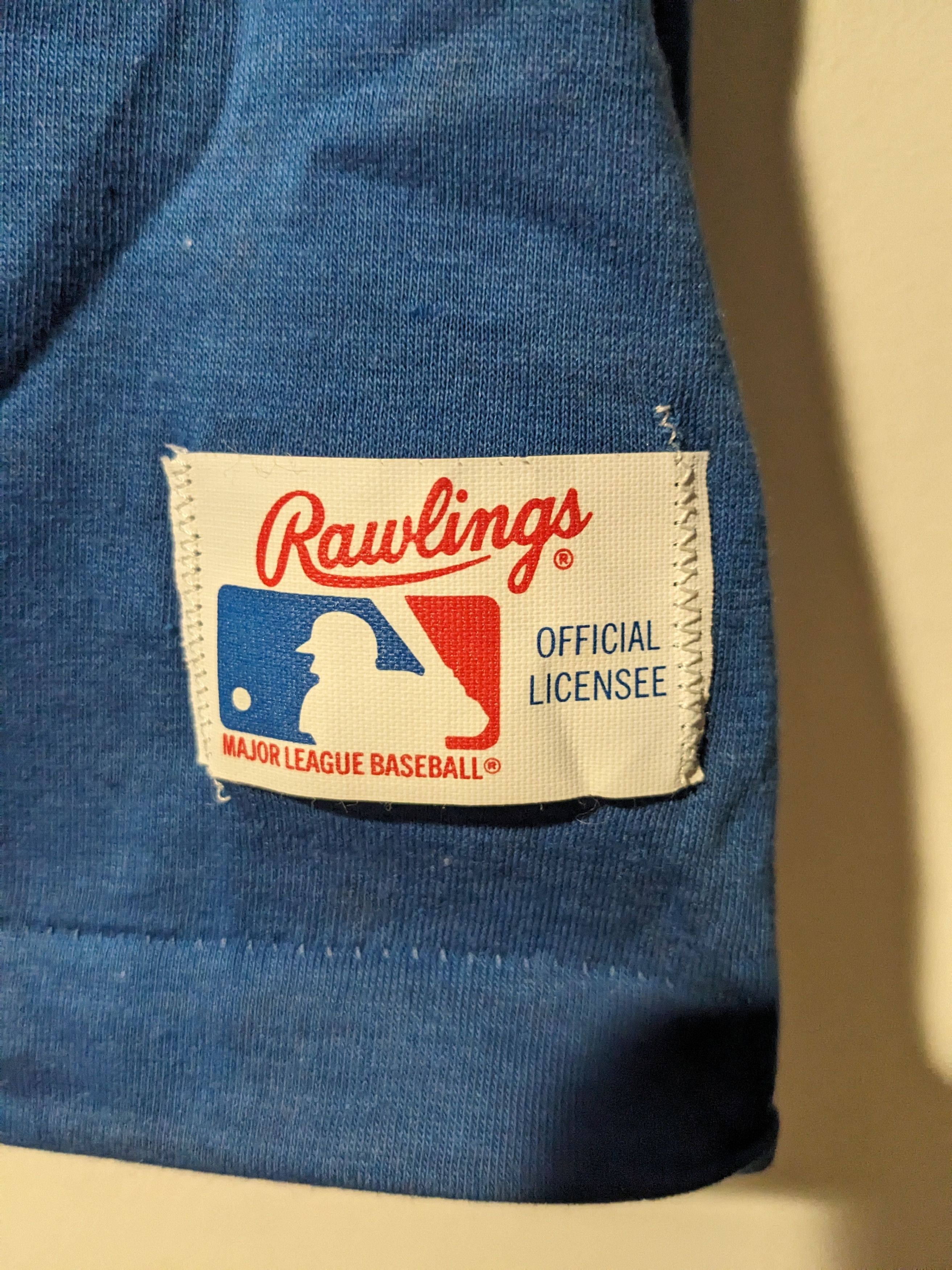 MLB × Vintage Vintage 80s New York Mets Rawlings Blue YOUTH Large T-Shirt Size US L / EU 52-54 / 3 - 3 Thumbnail