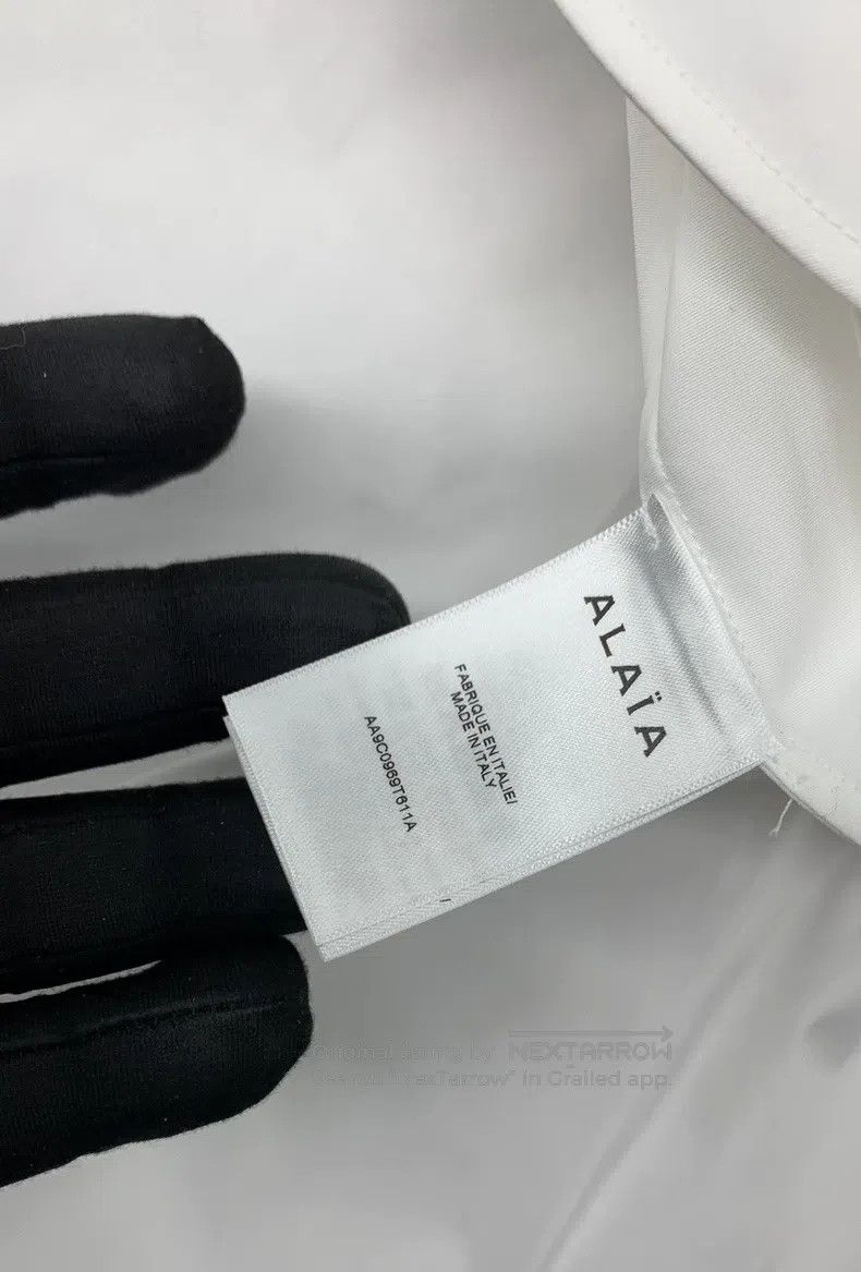 Alaia Alaia Solid Color Hooded Long Sleeve Shirt, White Size XS / US 0-2 / IT 36-38 - 4 Thumbnail
