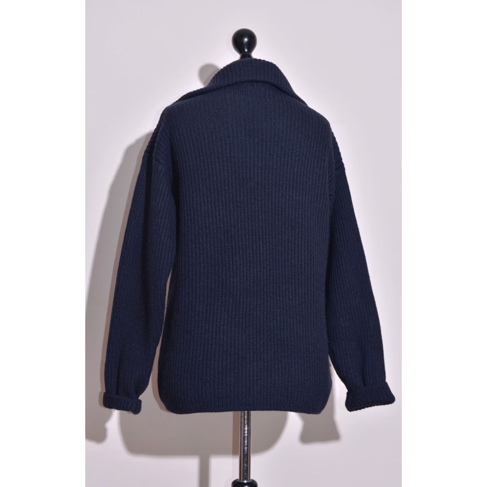 Vintage VINTAGE Armani Jeans Cardigan Women Wool Navy Blue Italy Wool Knit UK12 Size XL / US 12-14 / IT 48-50 - 4 Thumbnail