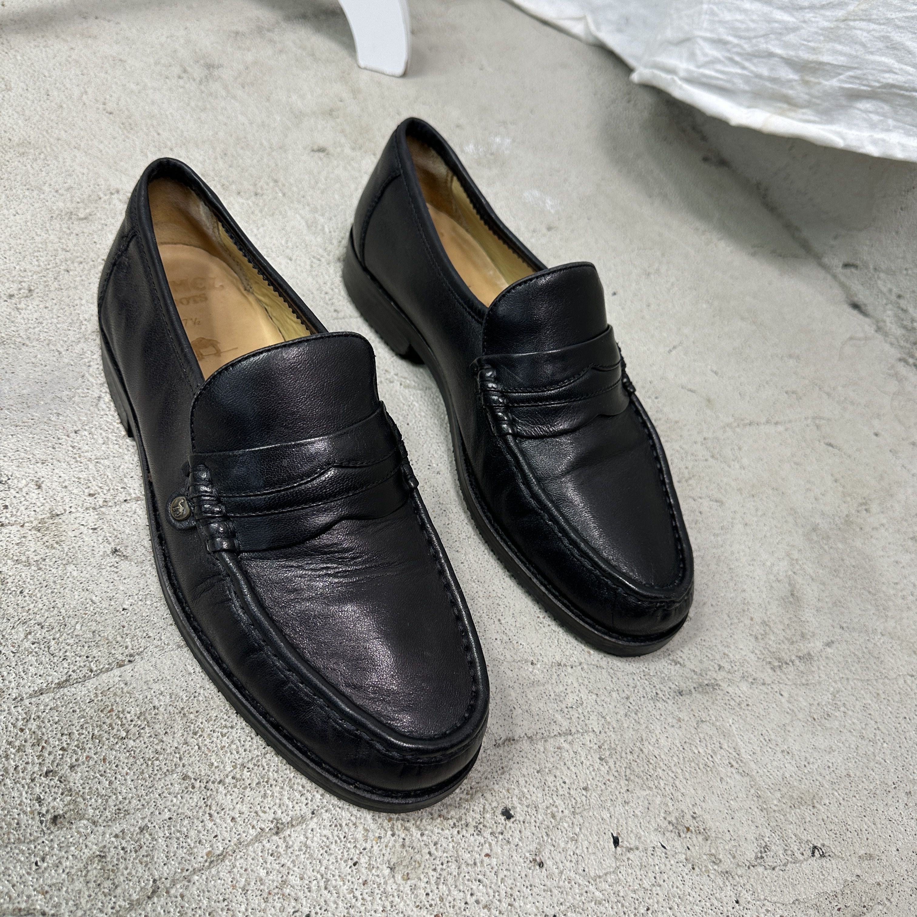 Vintage Vintage Avant Garde Camel Leather Loafers Y2K Size US 7.5 / EU 40-41 - 6 Thumbnail