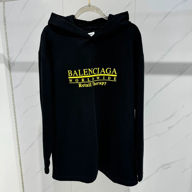Balenciaga Balenciaga Underline Logo Black Sweatshirt S - dmc Size US S / EU 44-46 / 1 - 1 Thumbnail
