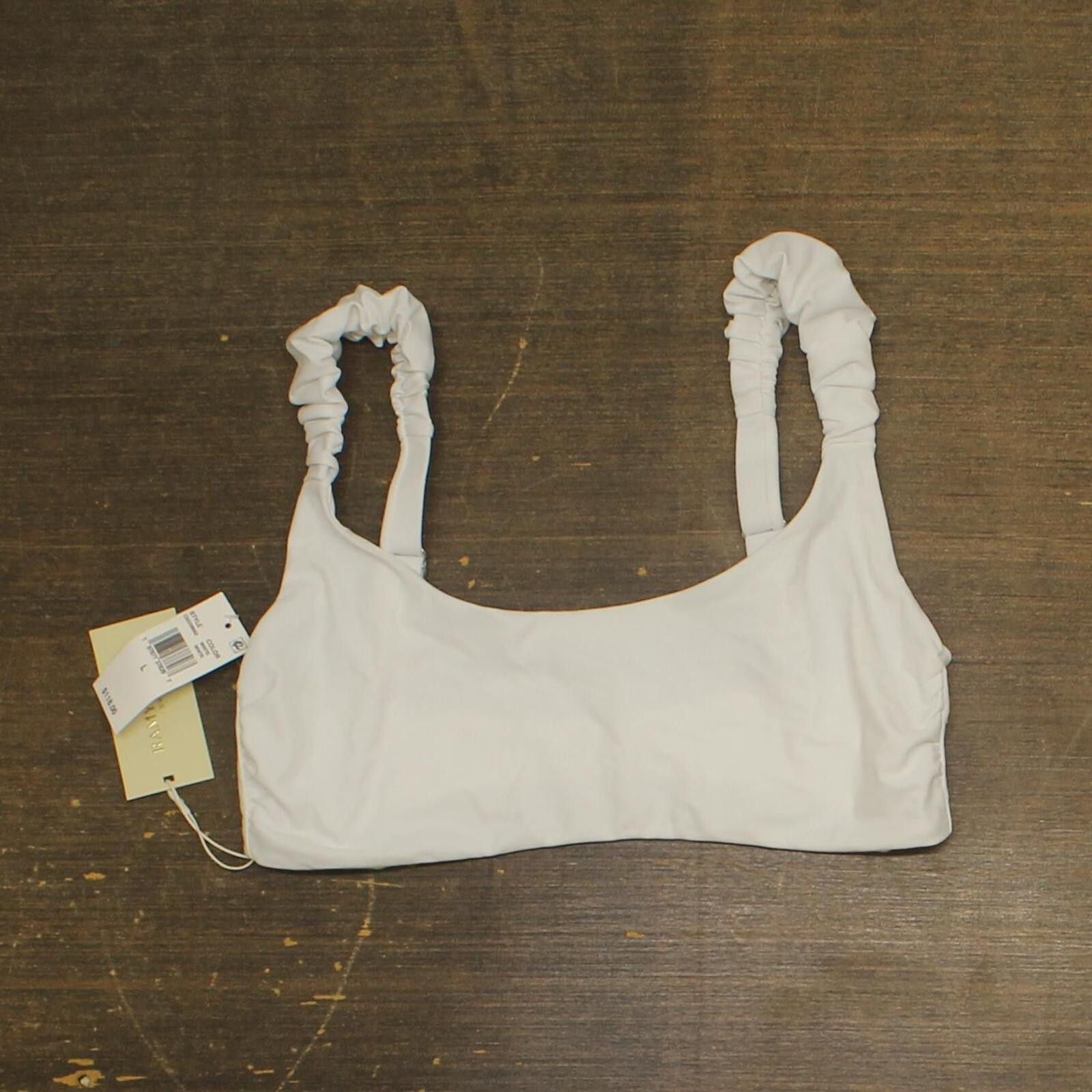 Other Ramy Brook Ruffle Rachel Bikini Swim Top C02258002 White L Size ONE SIZE - 1 Thumbnail