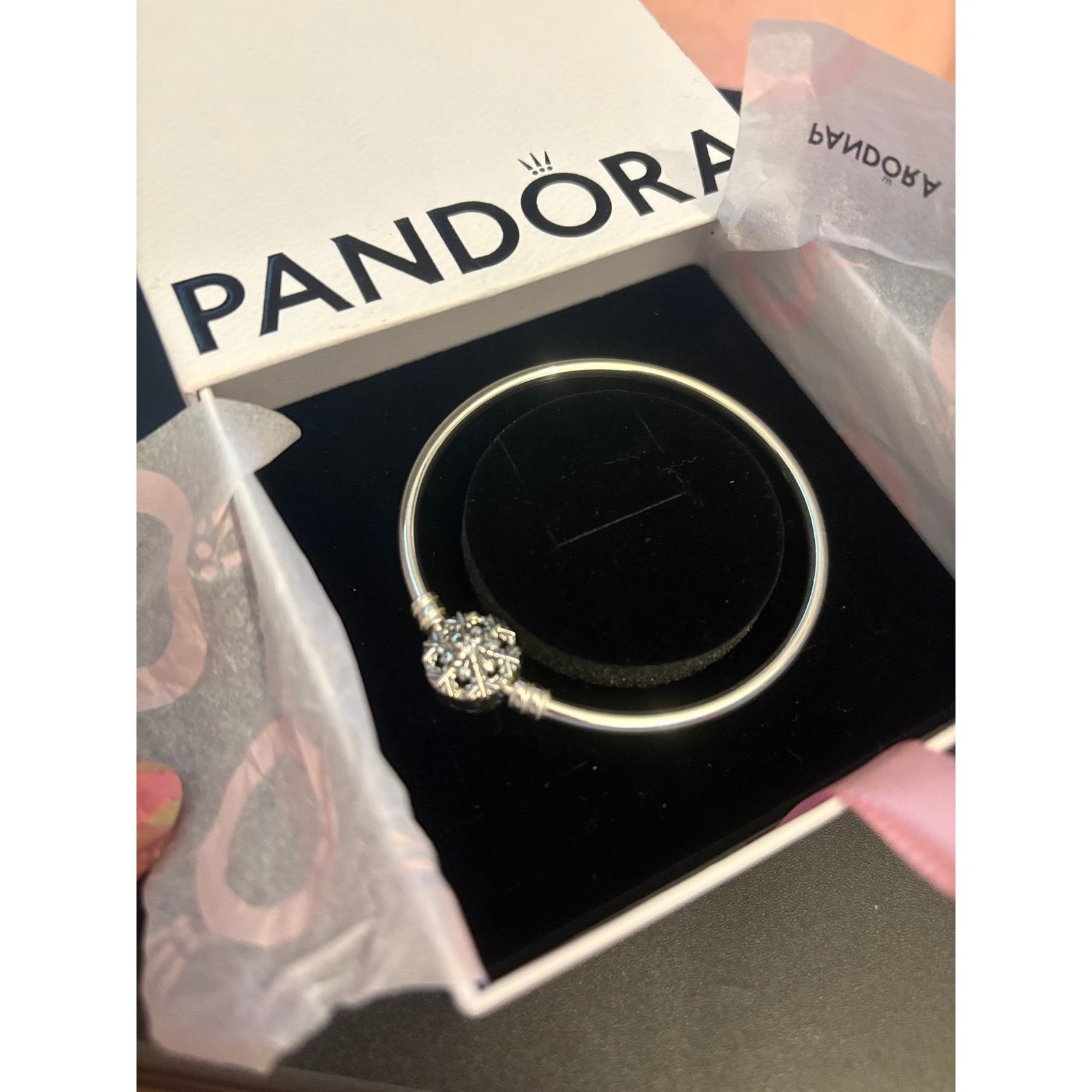 Pandora 925 Ale Charm Bracelet Sterling Silver Size 6.25", Women's