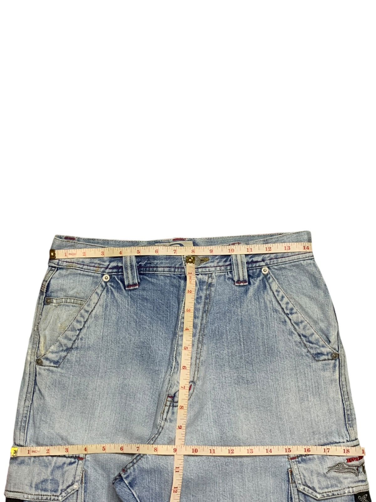 Japanese Brand Vintage Japanese Brand Faded Wash Baggy Cargo Jeans Size US 29 - 11 Thumbnail
