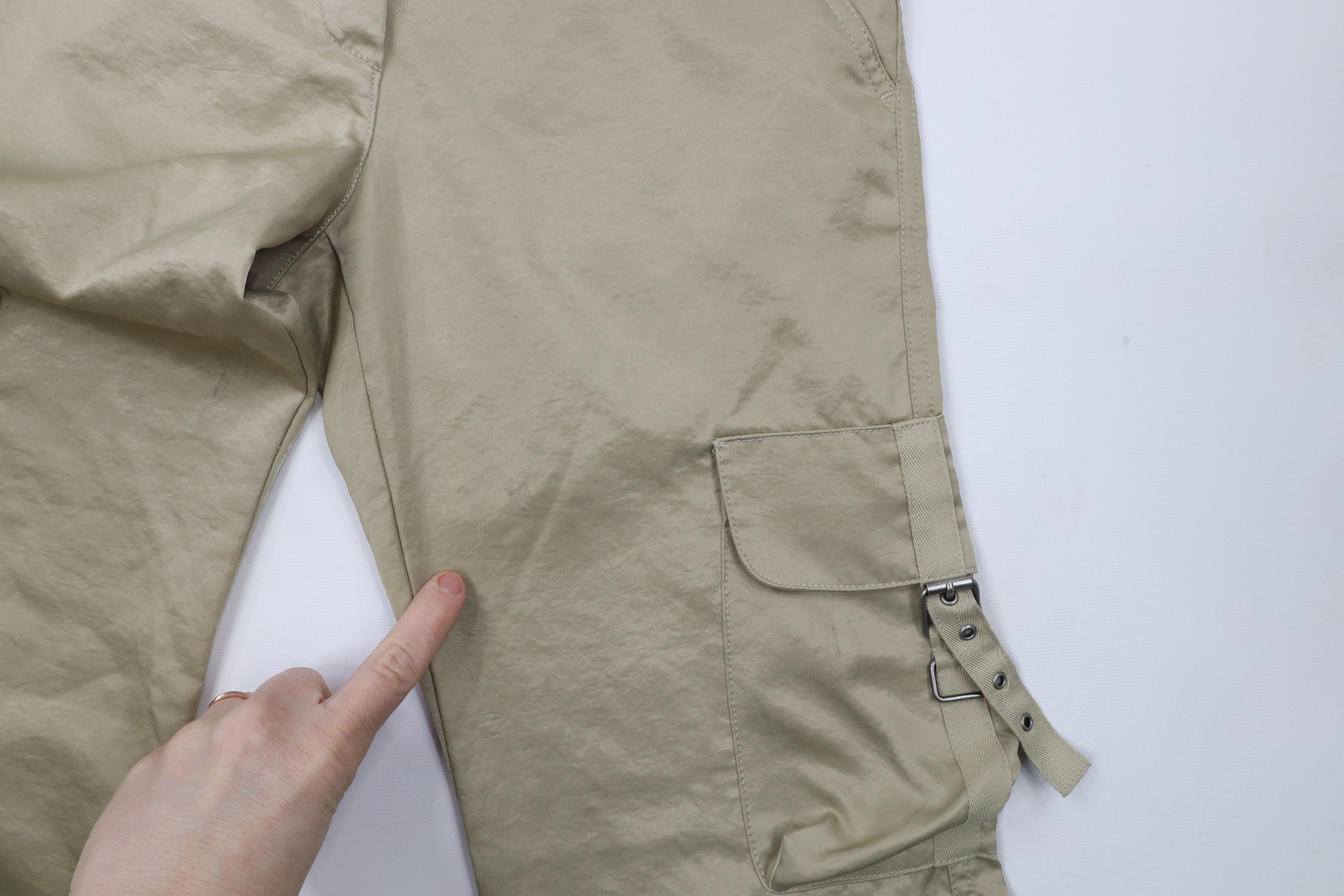 Express × Vintage Vintage Y2K Express Silky Flared Wide Leg Cargo Pants Gold Size 25" / US 0 / IT 36 - 5 Thumbnail