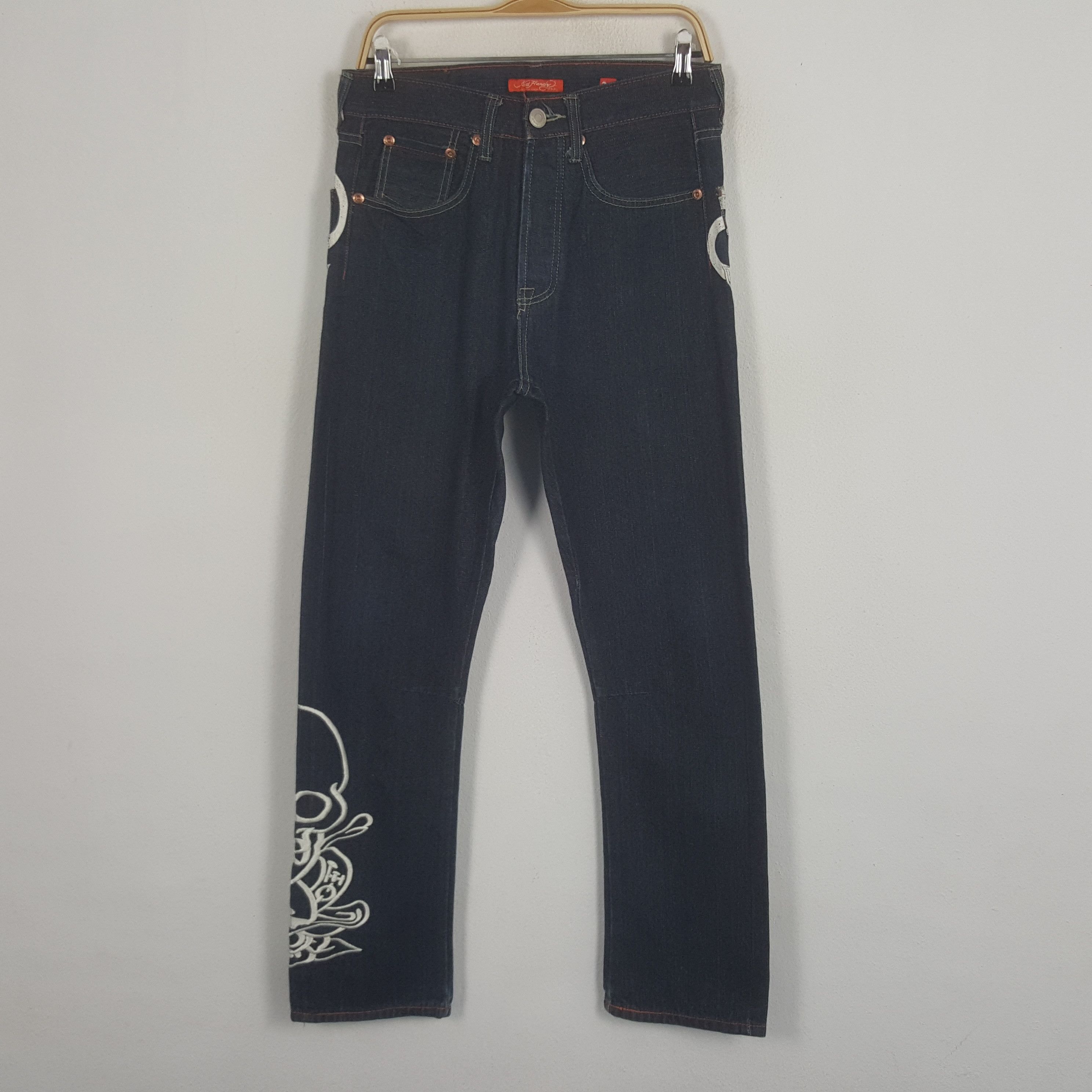 Ed Hardy × Vintage Vintage Ed Hardy Rare Design Denim Jeans Size US 30 / EU 46 - 4 Thumbnail