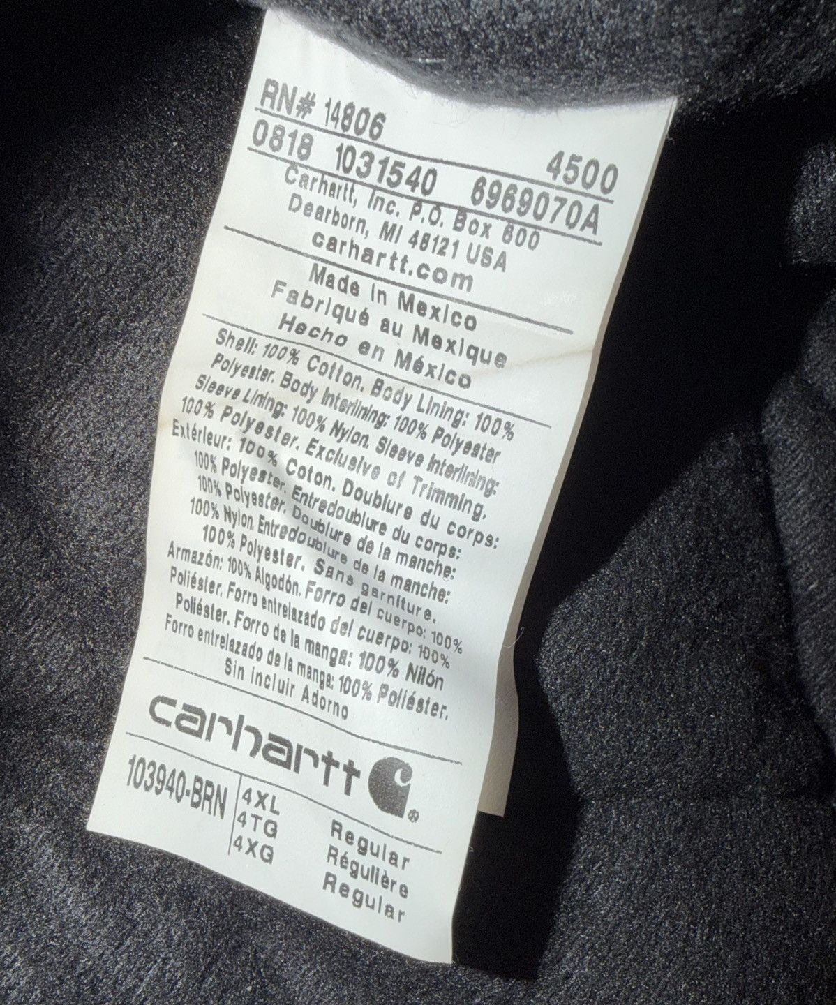 Carhartt Carhartt j130 Jacket – Brown (4XL) Size US XXL / EU 58 / 5 - 3 Thumbnail