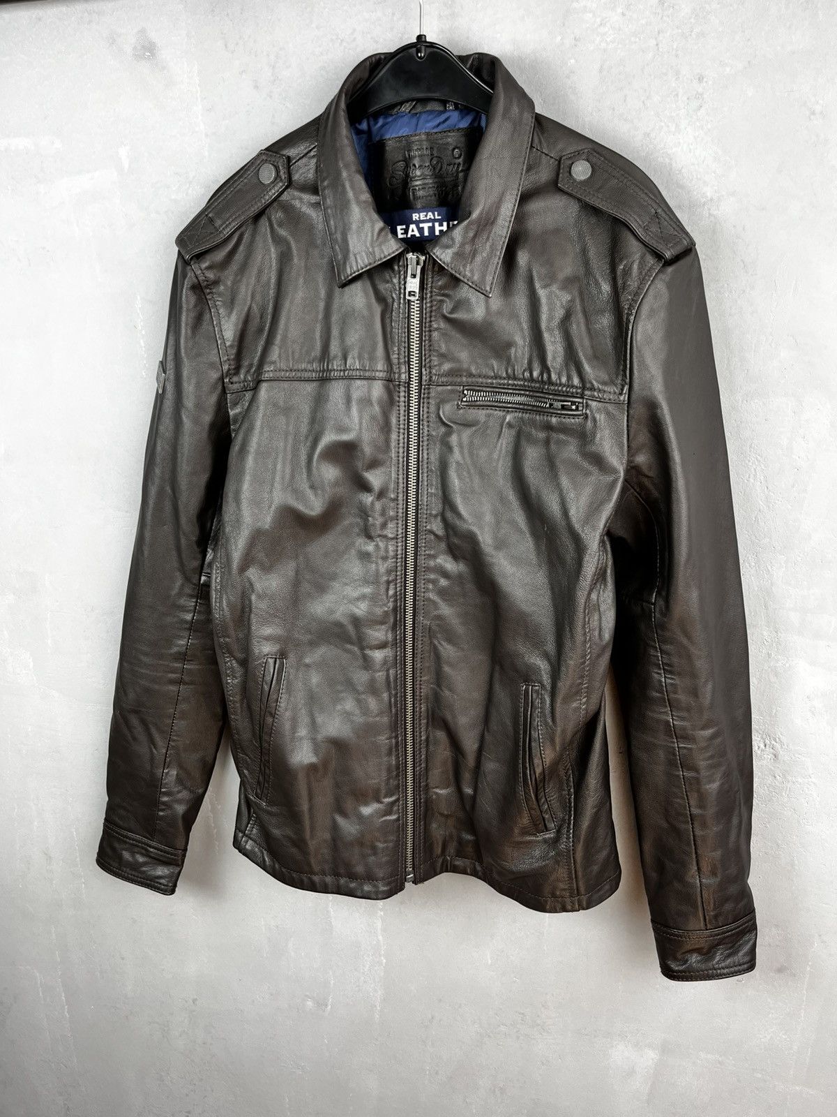 Japanese Brand × Leather × Superdry Superdry leather jacket Size US XL / EU 56 / 4 - 3 Thumbnail