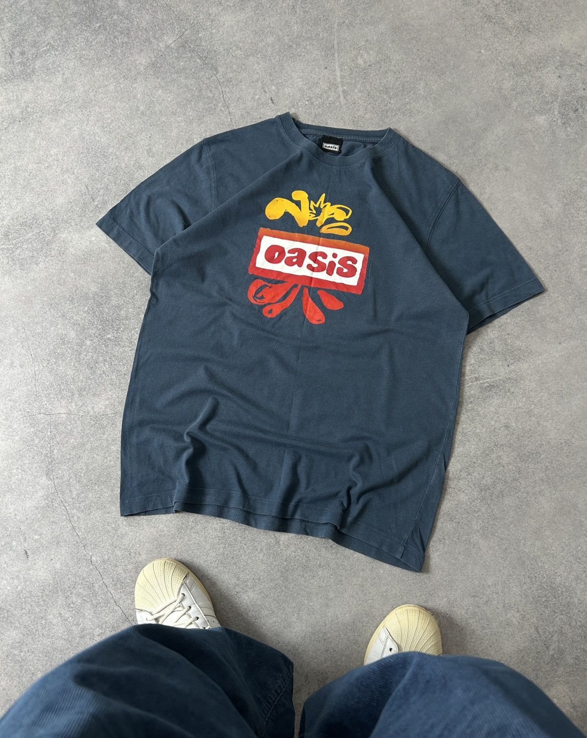 Band Tees Vintage Oasis band big logo shirts mens blue Size US M / EU 48-50 / 2 - 3 Thumbnail